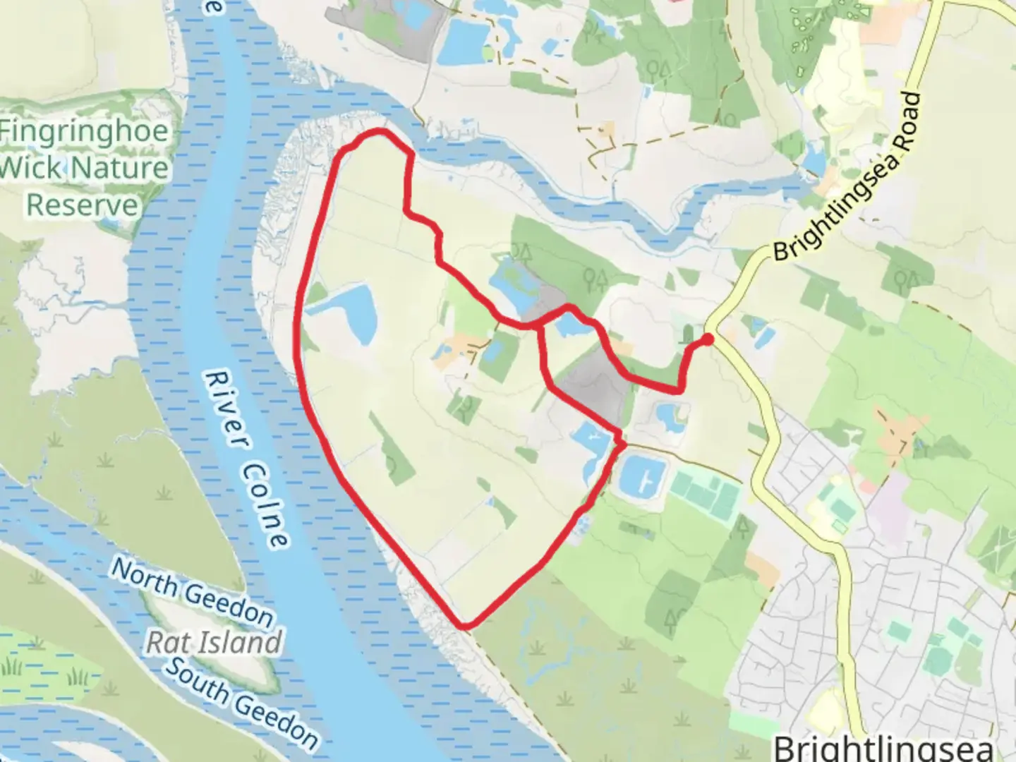 An image depicting the trail Gravesend and Brightlingsea Park Loop and its surrounding area.