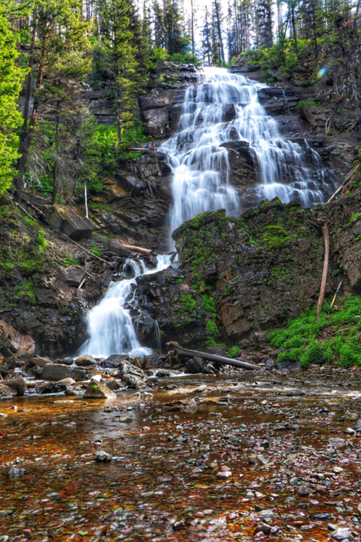 An image depicting the trail Morrell Falls National Recreation Trail and its surrounding area.