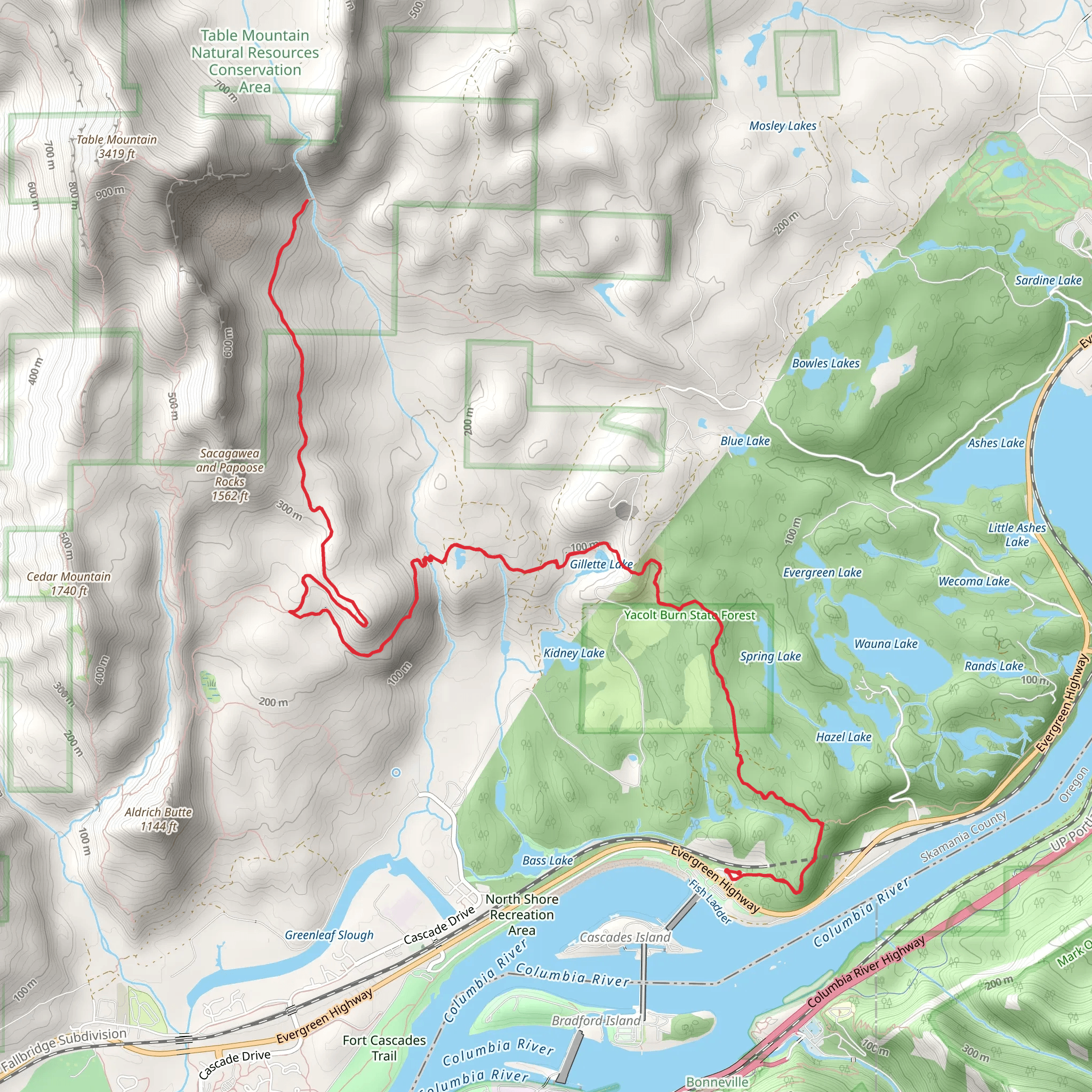 Greenleaf Creek via Tamanous Trail mobile static map