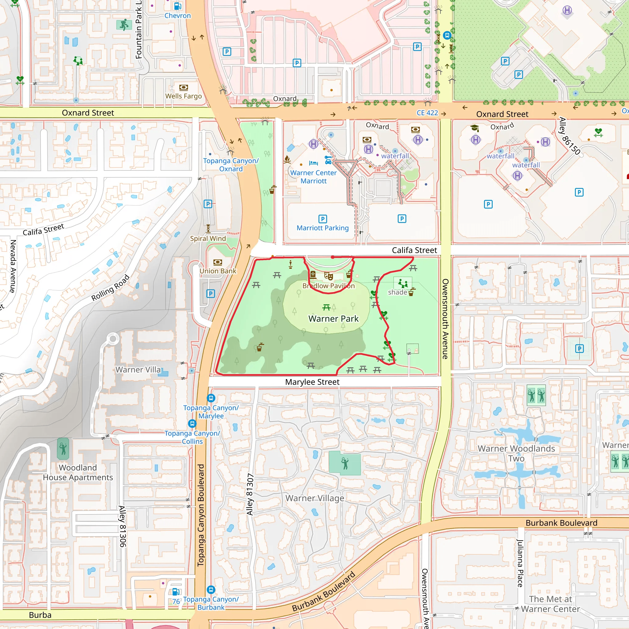 Warner Park Loop mobile static map
