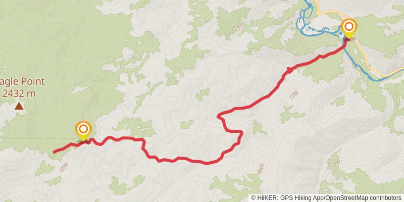 Wyman Gulch Trail stage 2 Map