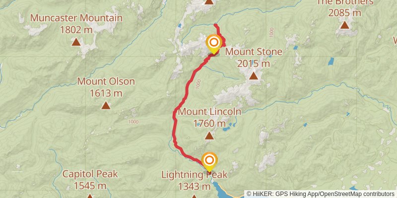 North Fork Skokomish River Trail stage 4 Map