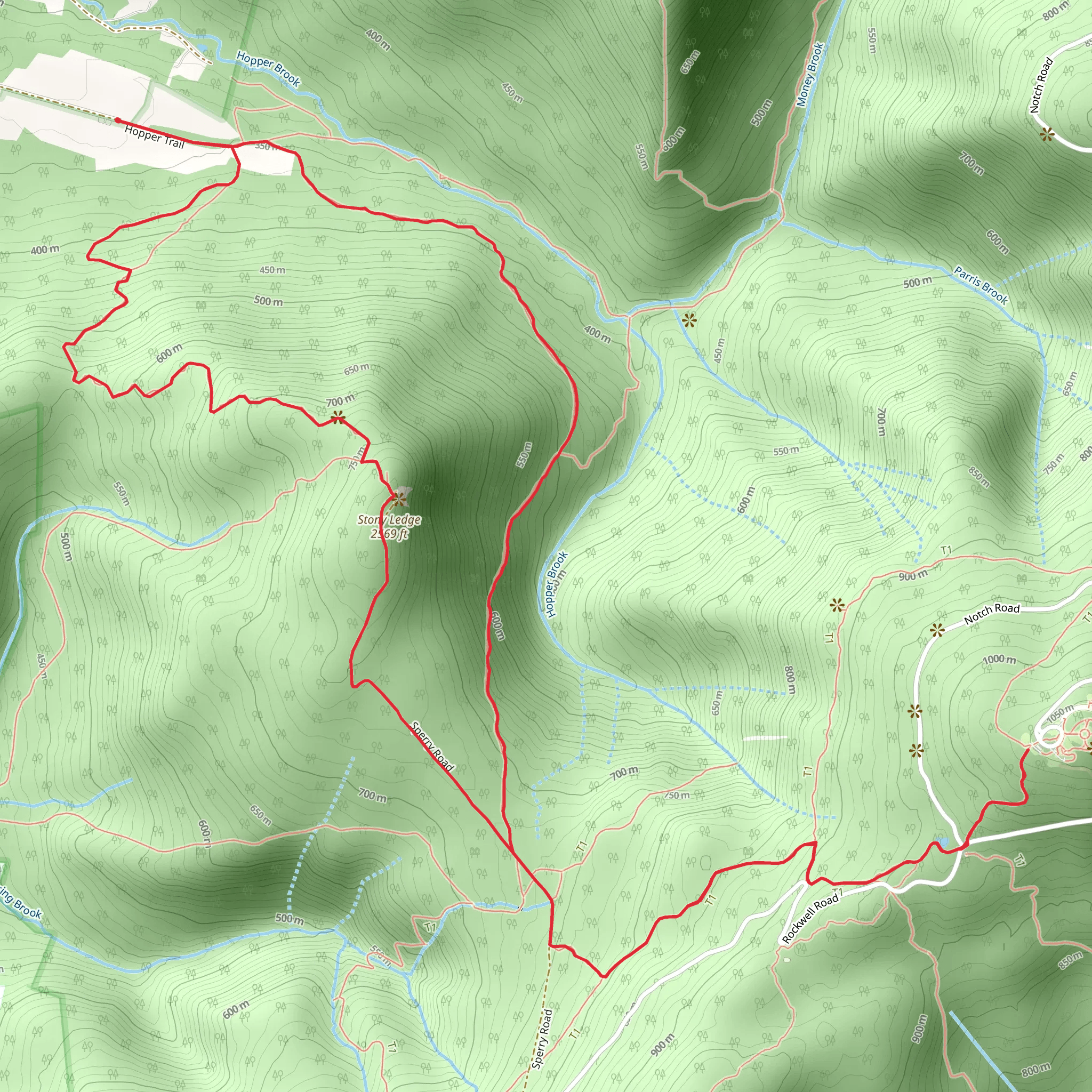 Mount Greylock and Stony Ledge Group Site Loop mobile static map