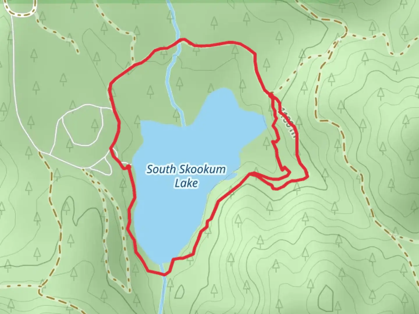 An image depicting the trail South Skookum Lake Trail and its surrounding area.
