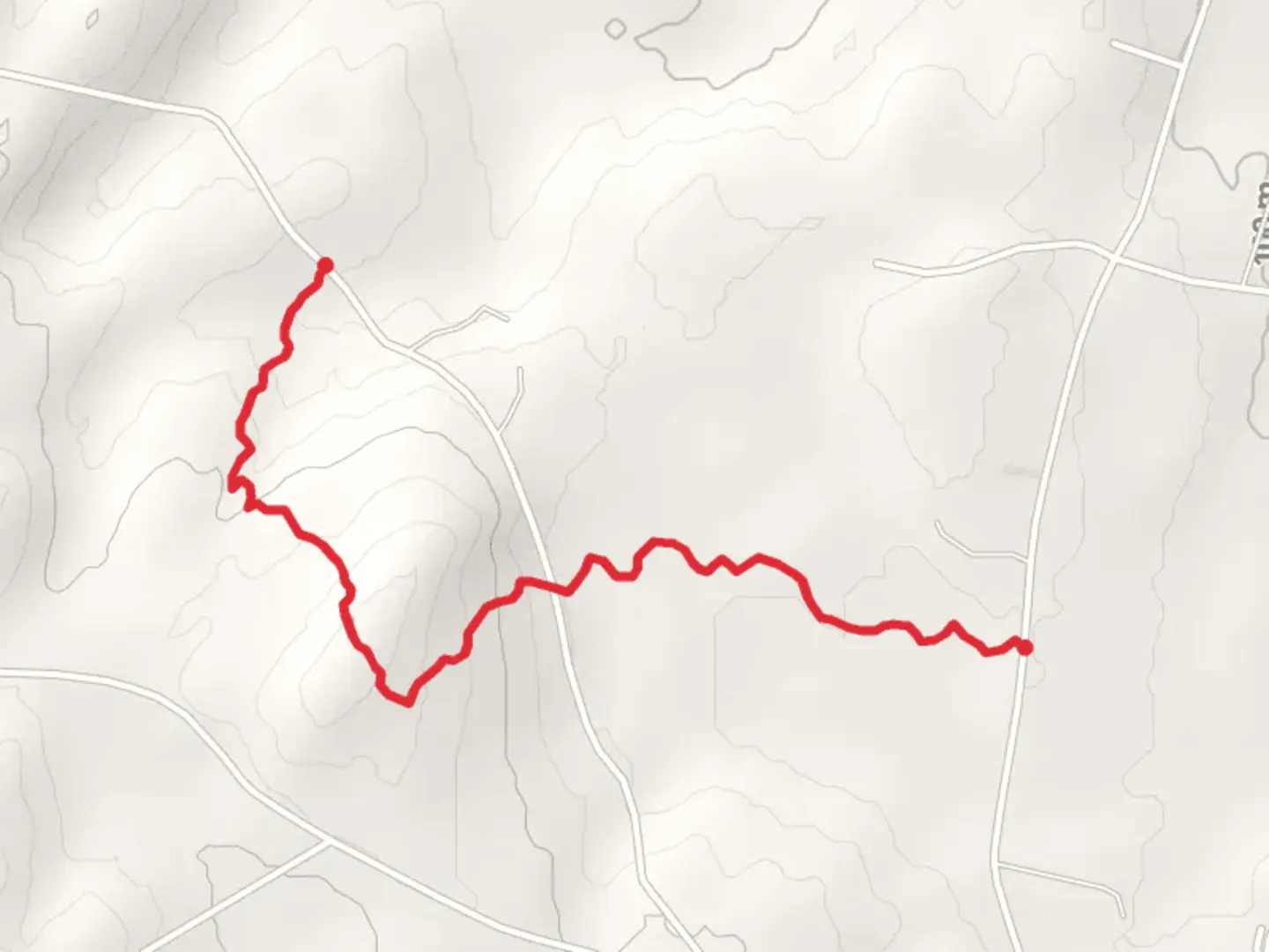 An image depicting the trail Clark Road to Stevens Road and its surrounding area.