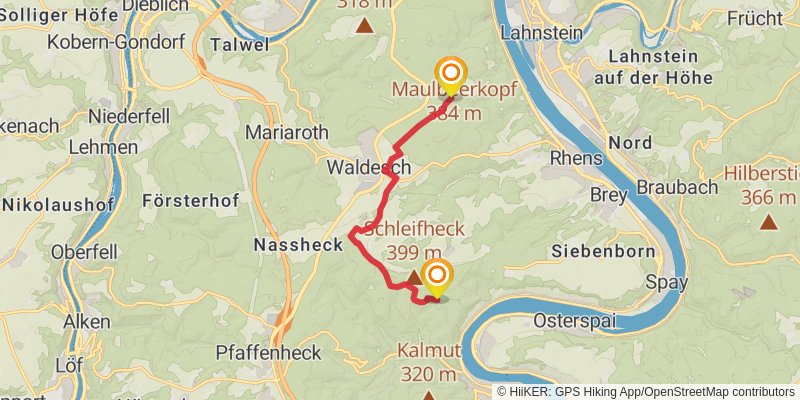 RheinBurgenWeg alt 2 Map