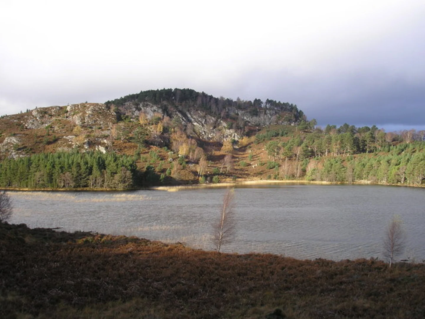An image depicting the trail Loch an Eilein - Loch Gamhna - Lochan Deo and Rothiemurchus Forest and its surrounding area.
