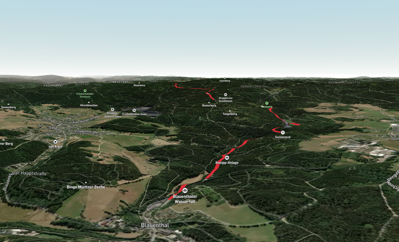 Blauenthal to Auersberg via Ringweg zum Auersberg and Wildes Erzgebirge