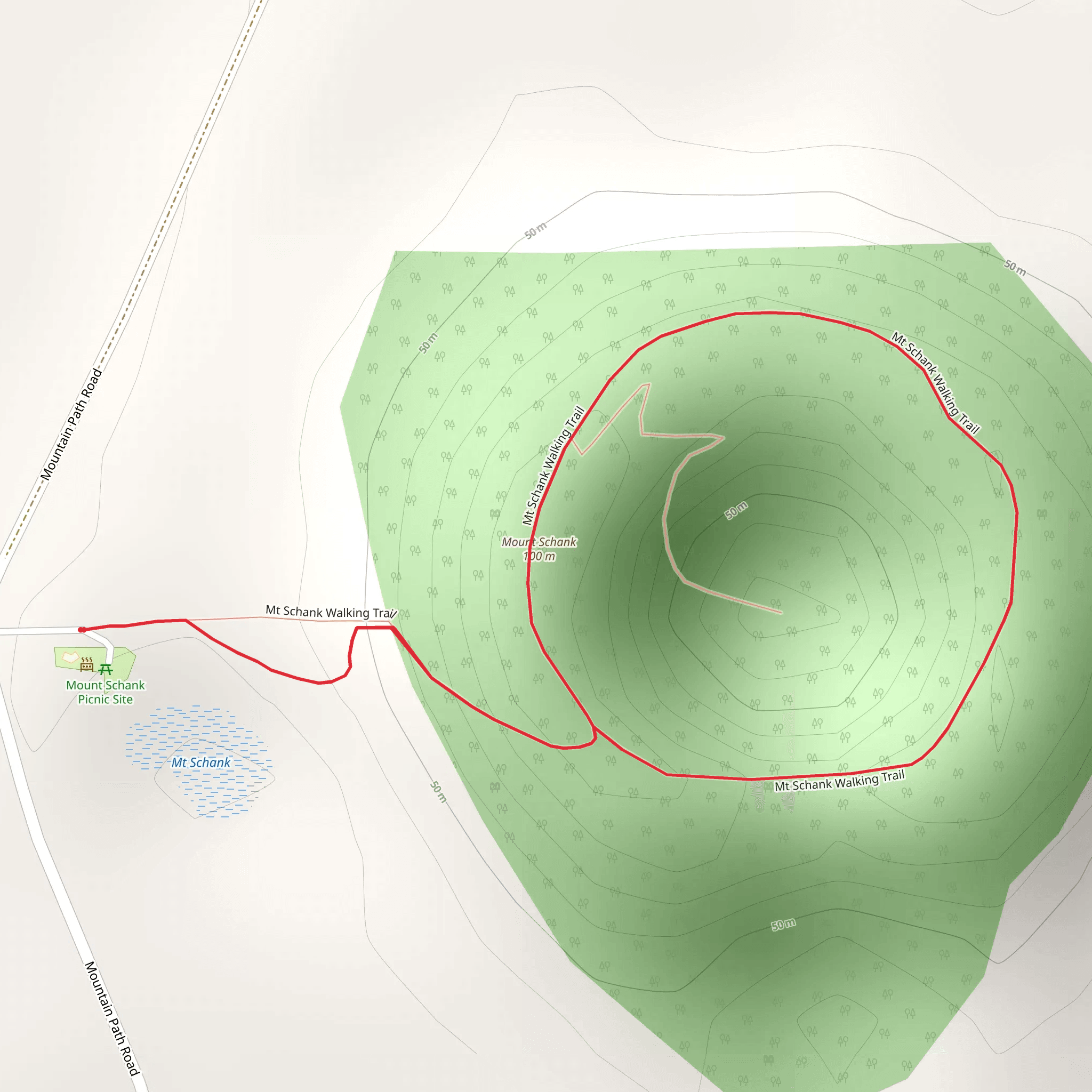 Mt Schank – Crater Rim Walk mobile static map