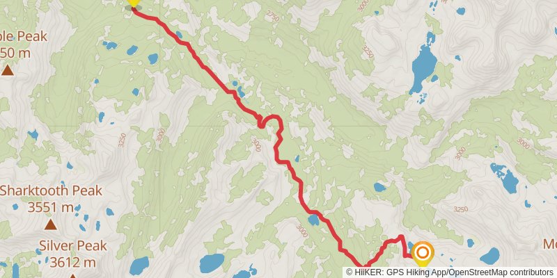 Minnow Creek via Goodale Pass Trail stage 3 Map