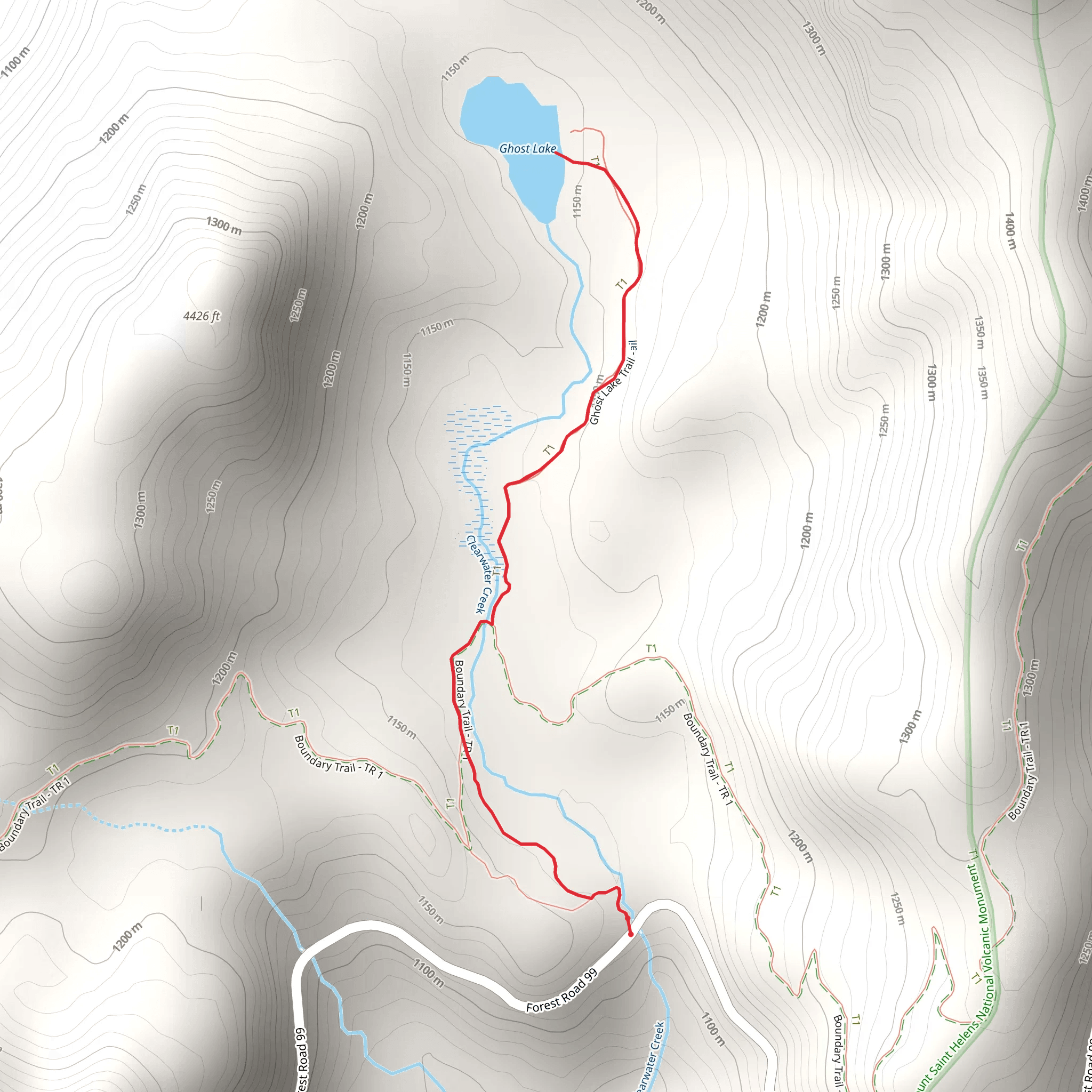 Ghost Lake Trail mobile static map