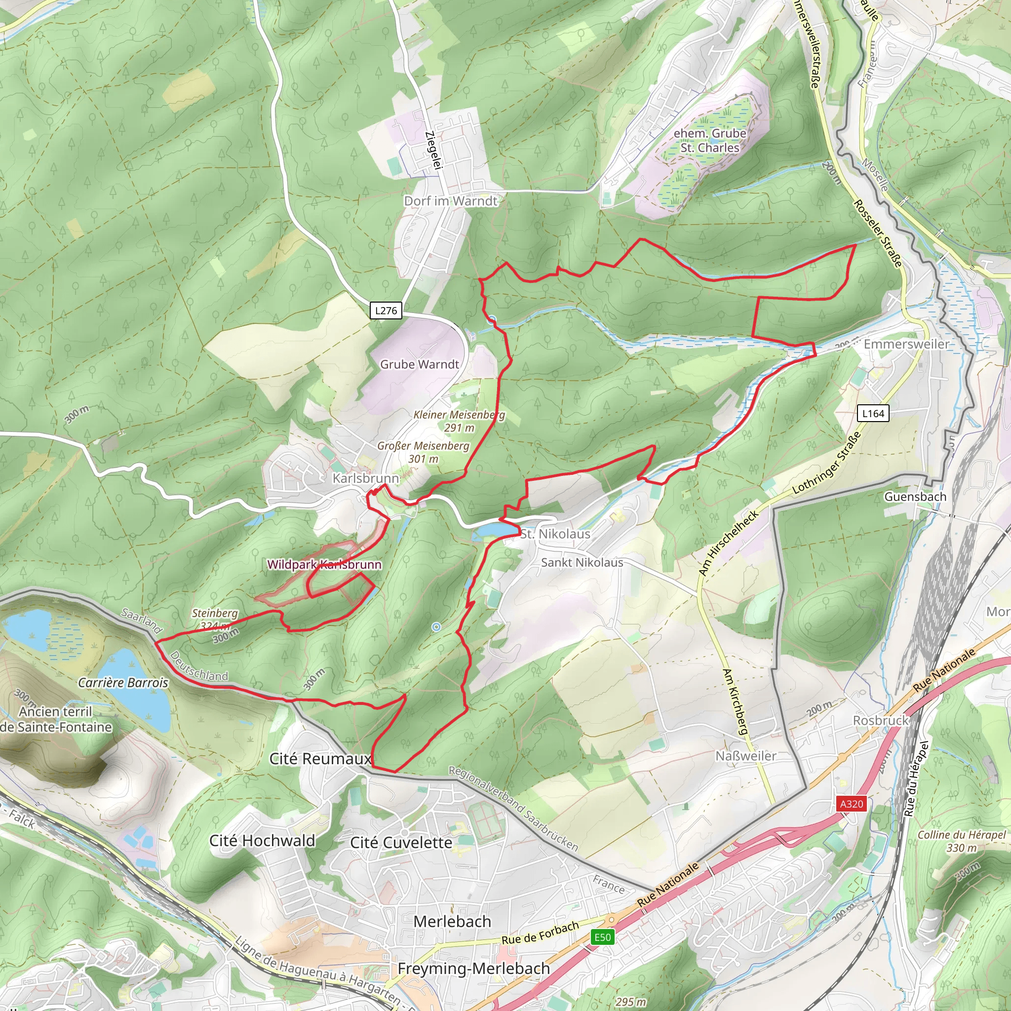 Karlsbrunn Loop mobile static map
