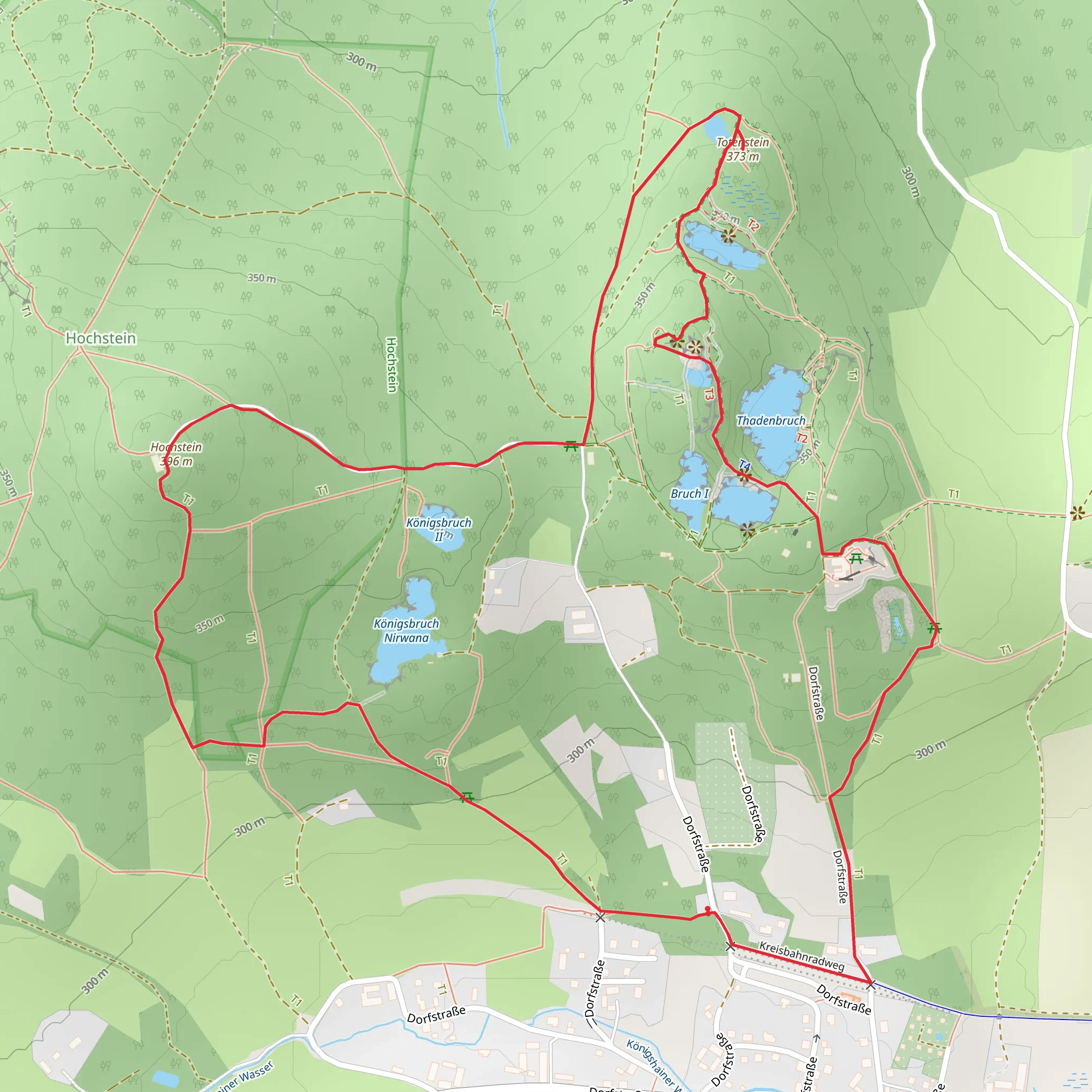 Firstensteinbruch and Totenstein via Oberlausitzer Ringweg mobile static map