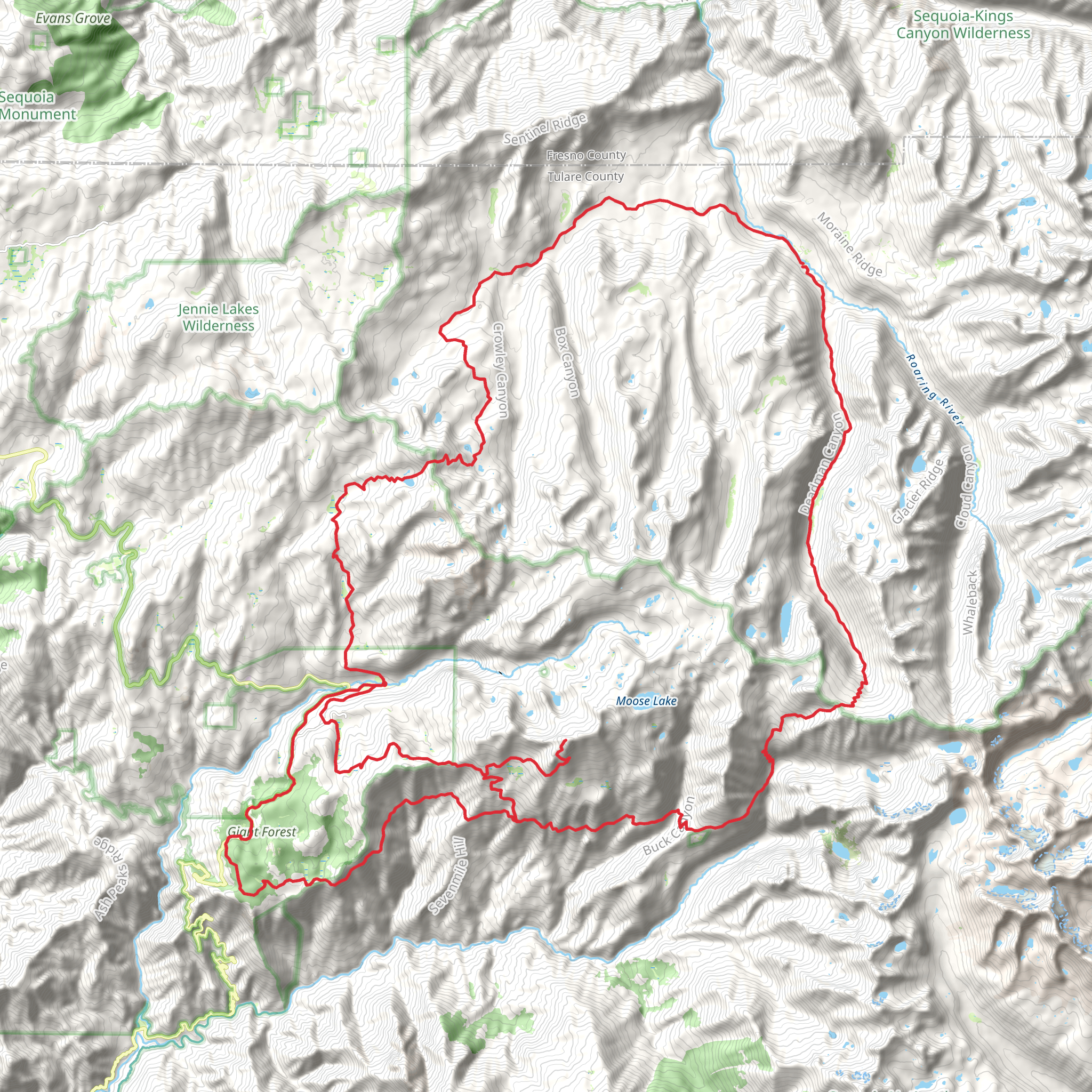 Deadman Canyon Loop mobile static map