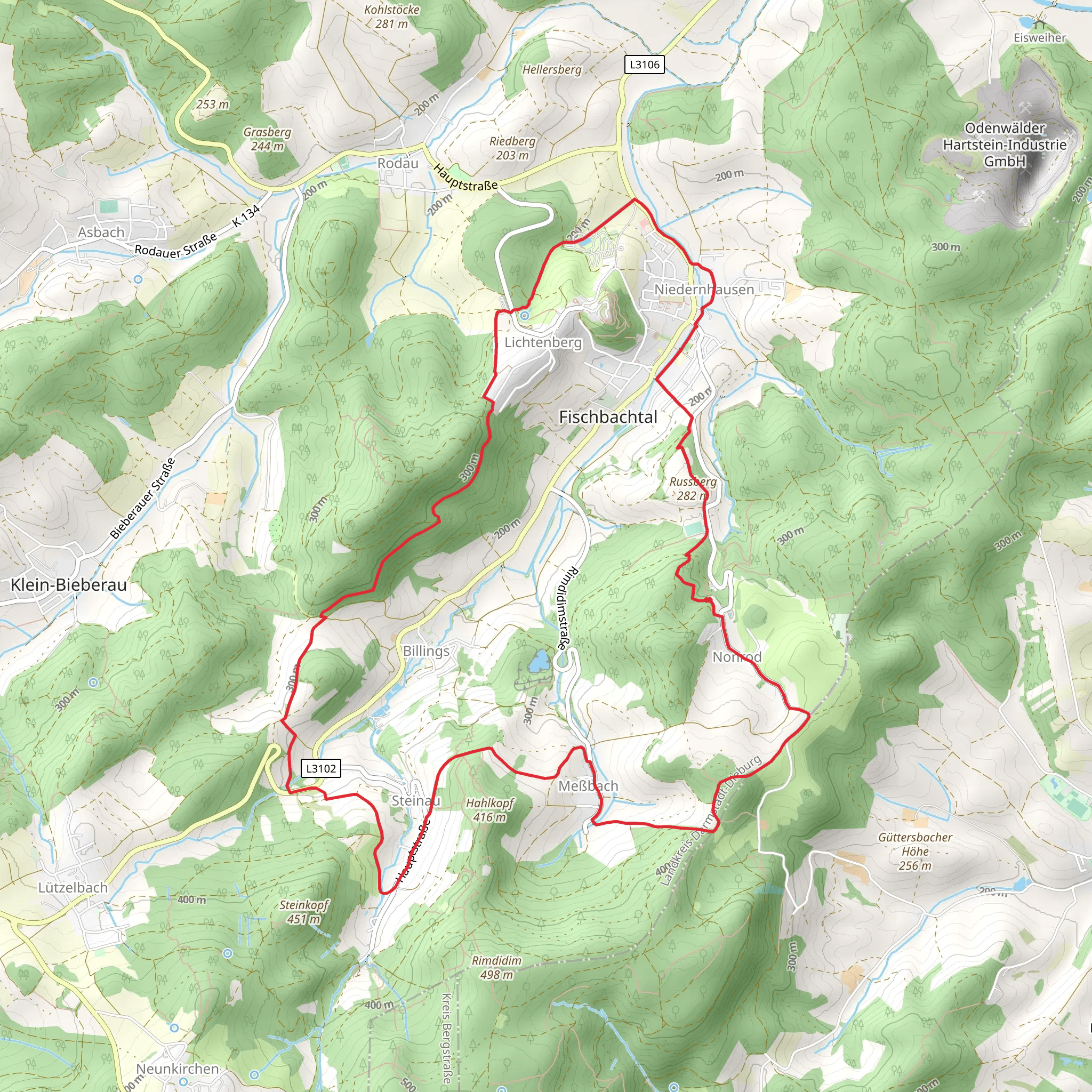 Russberg and Rundwanderweg Pfad der Geschichten mobile static map
