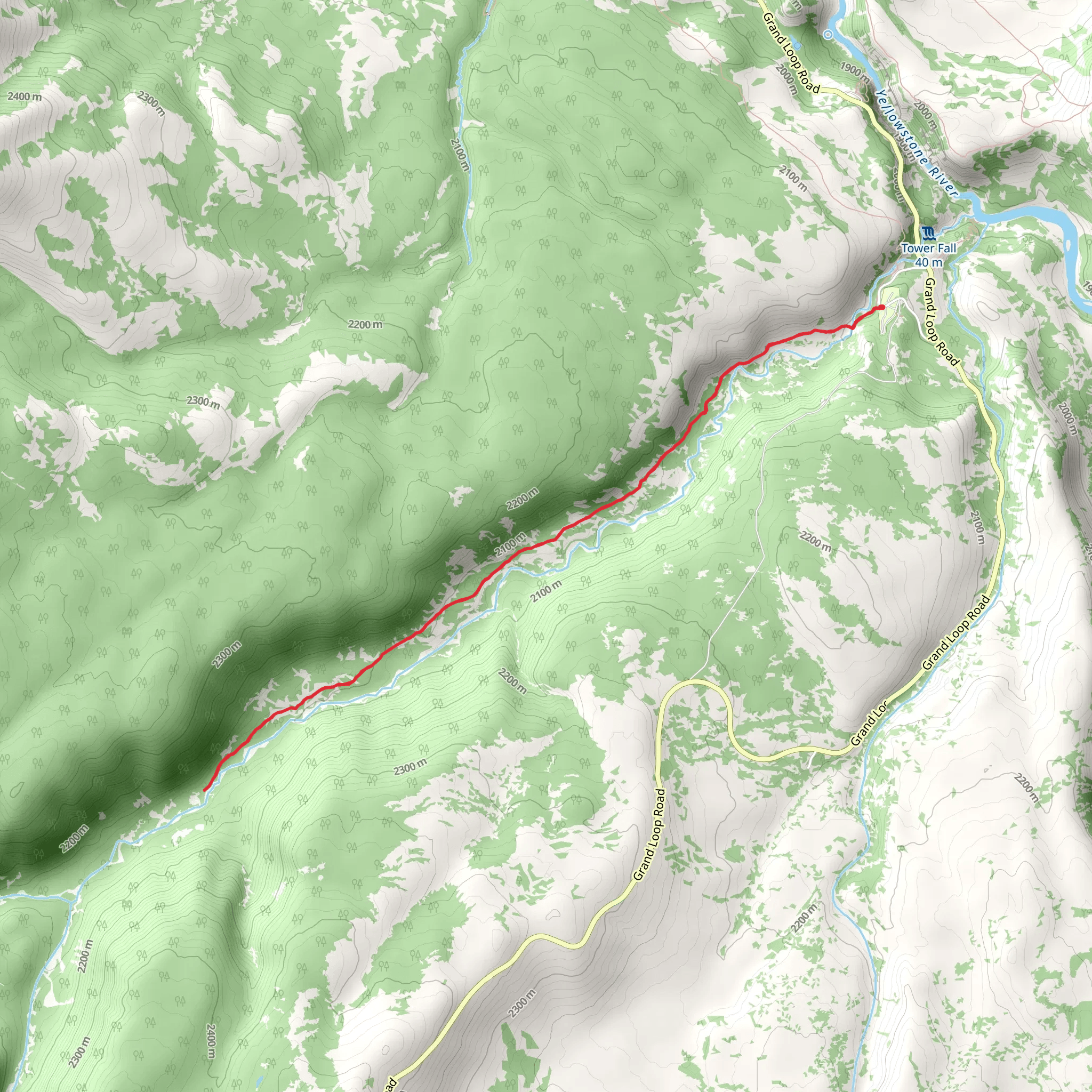 Tower Creek Trail mobile static map
