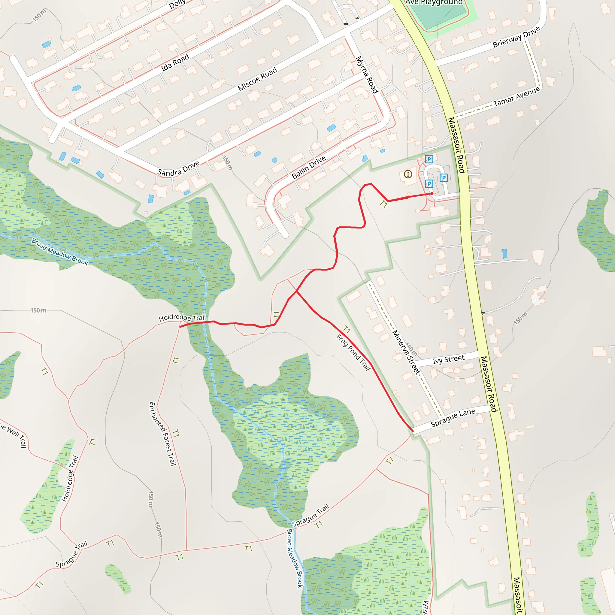 Holdredge Trail and Frog Pond Trail mobile static map