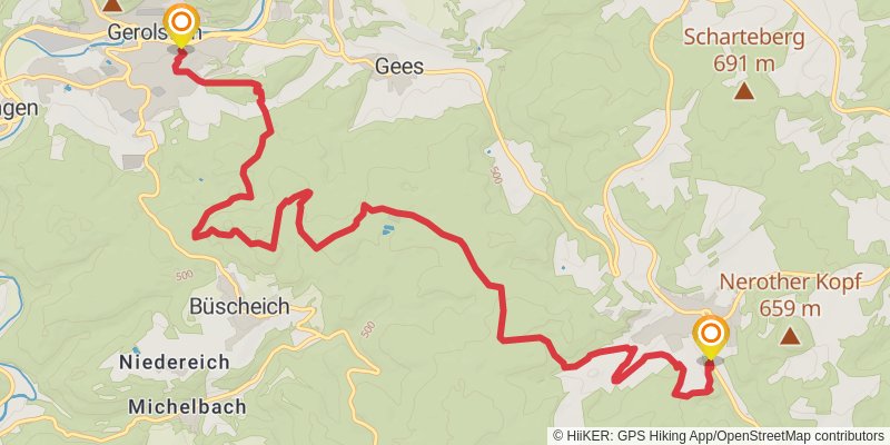 Eifelsteig stage 11 Map
