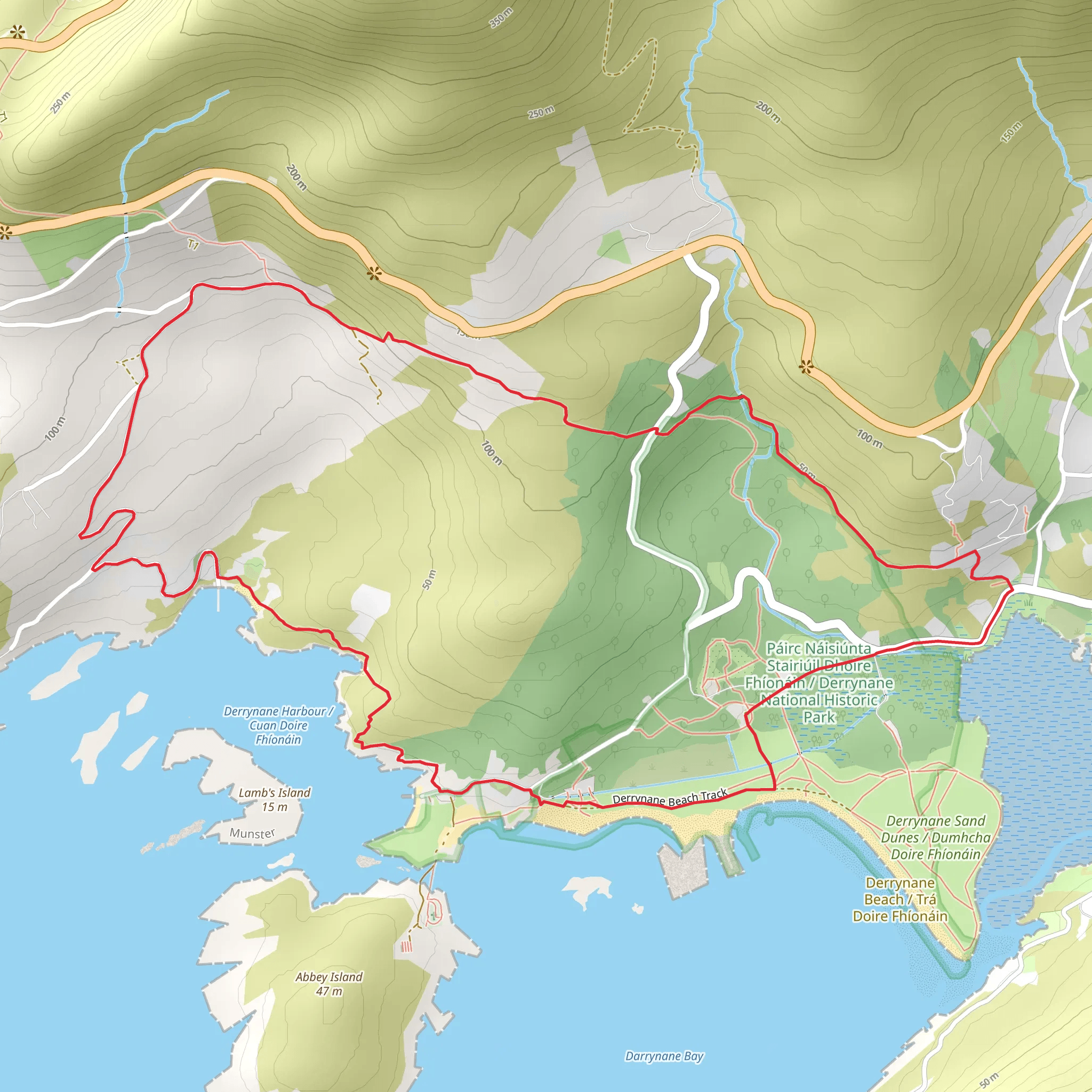 Derryname Loop via The Kerry Way mobile static map
