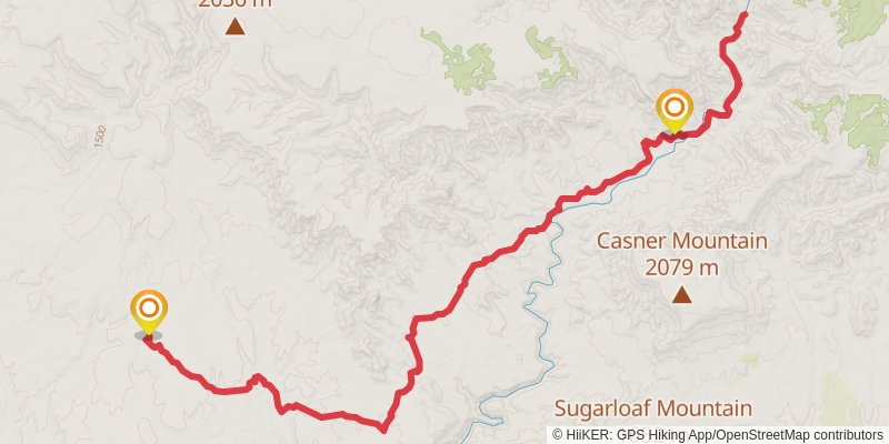 Sycamore Basin Trail stage 4 Map