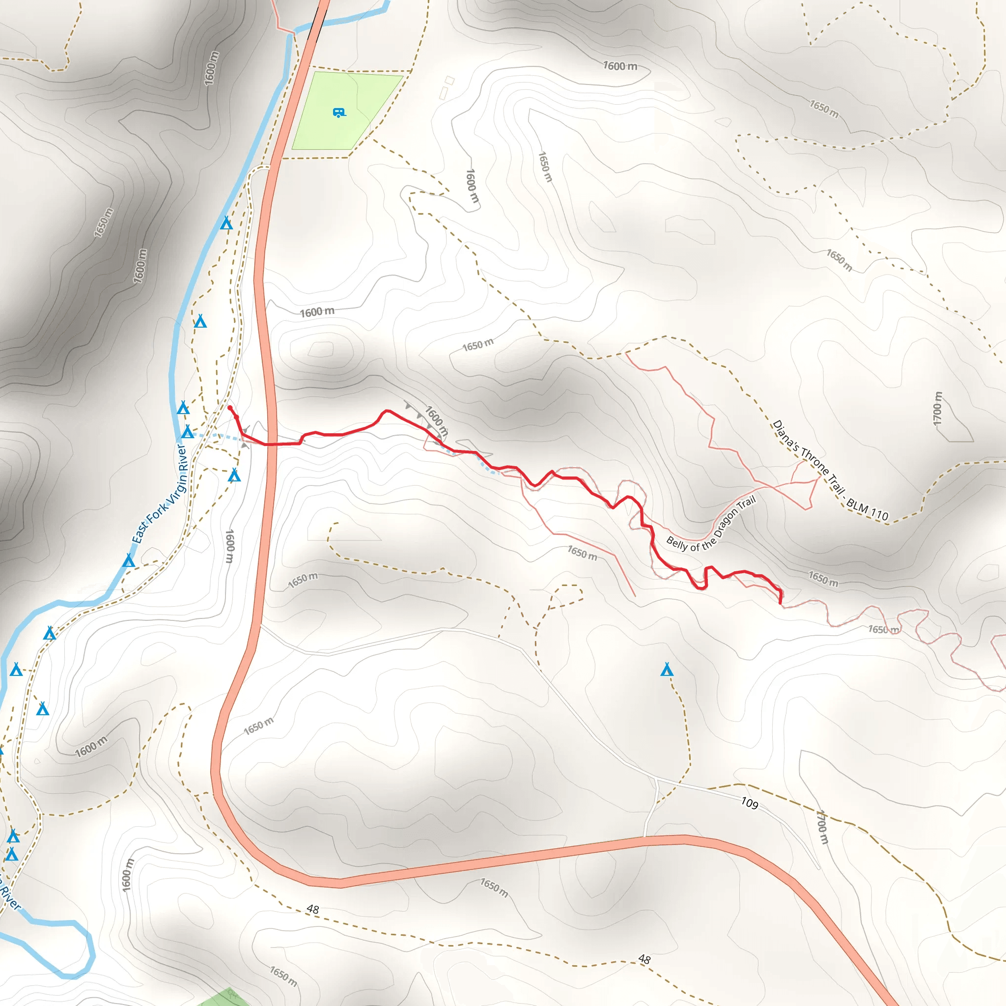 Belly of the Dragon Trail mobile static map