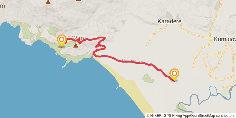 Lycian Way stage 4 Map