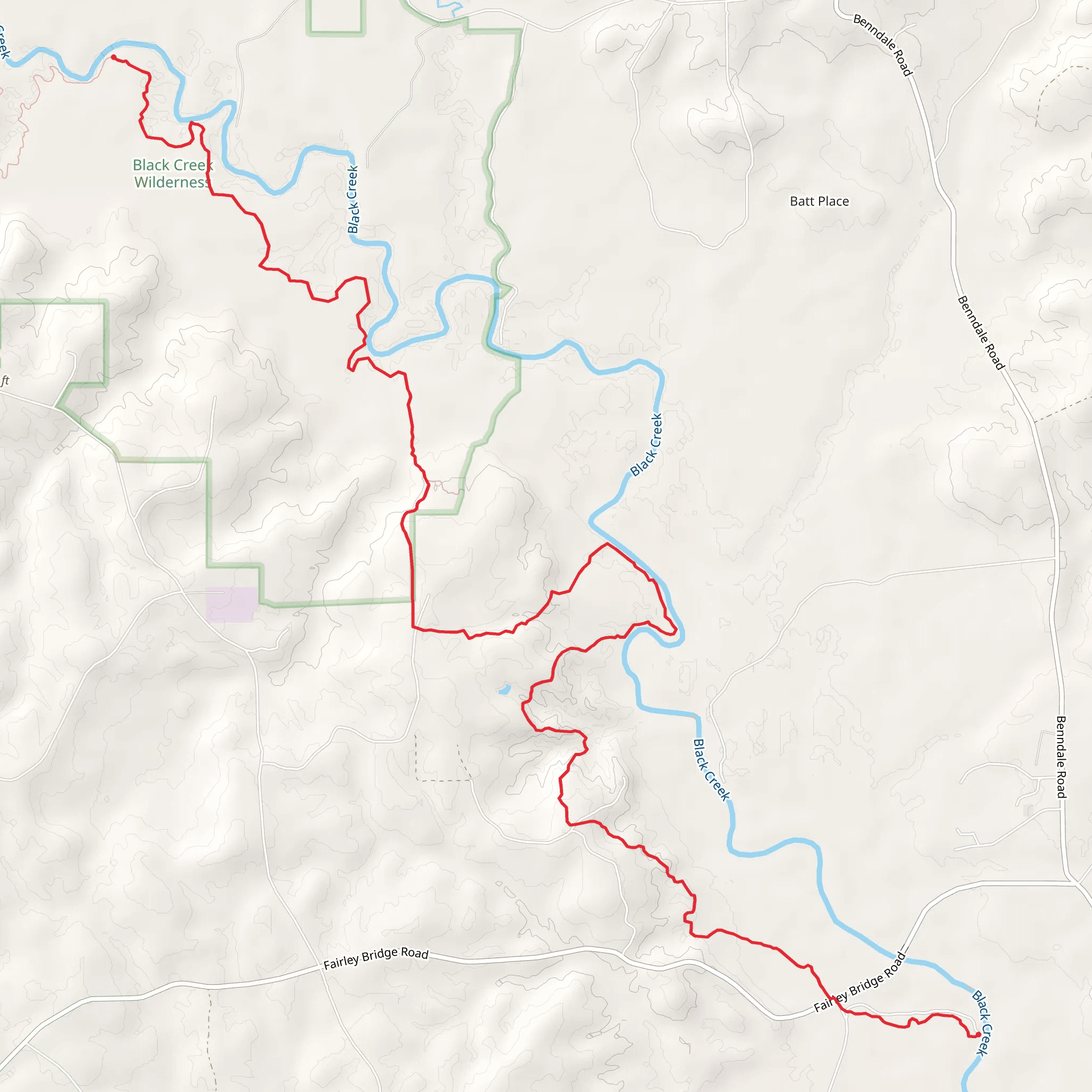 Black Creek Point to Point mobile static map