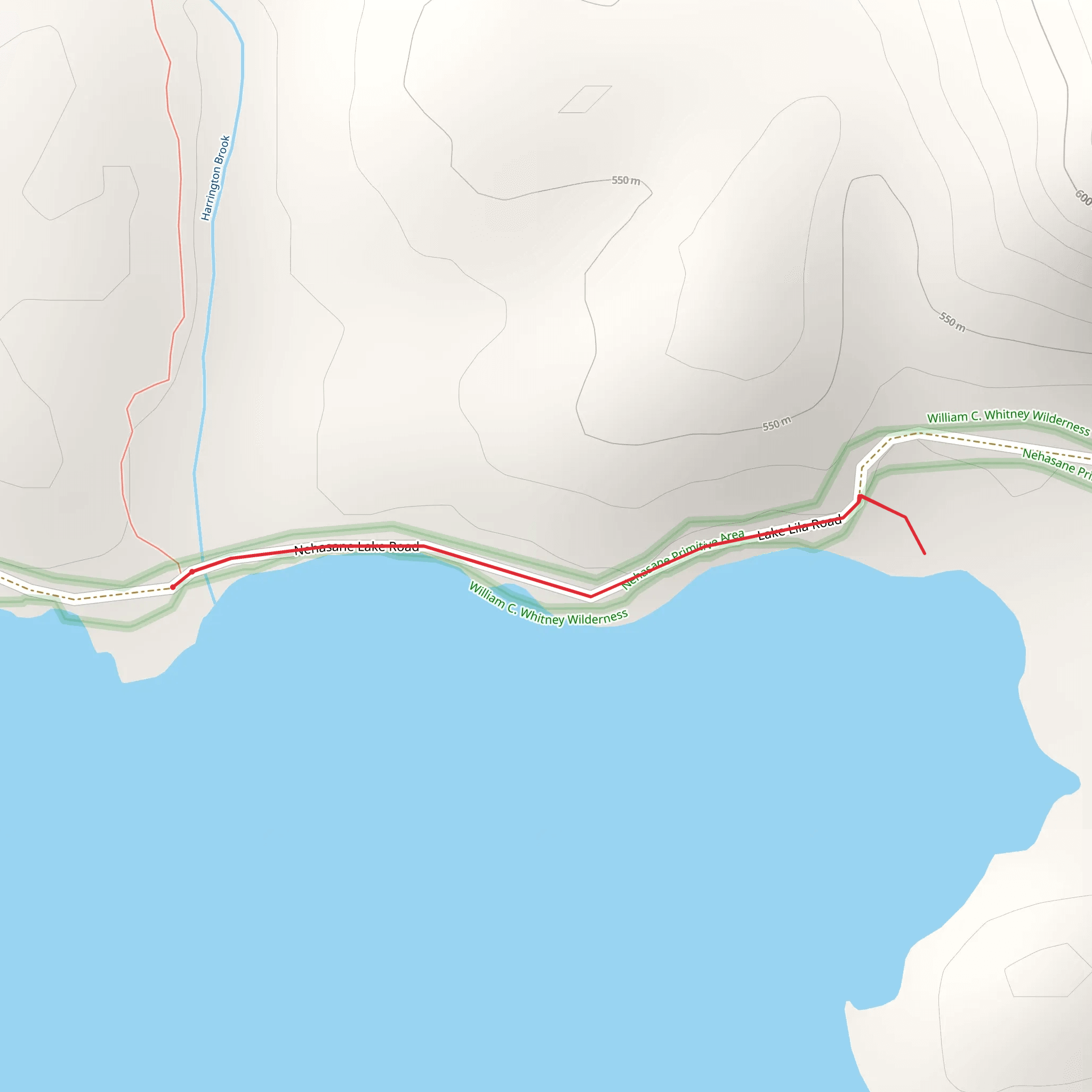 Nehasane Lake Road mobile static map