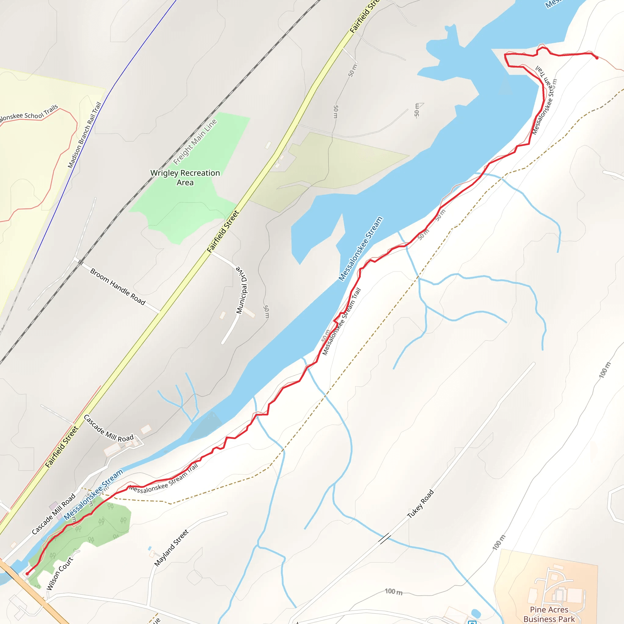 Messalonskee Stream Trail mobile static map