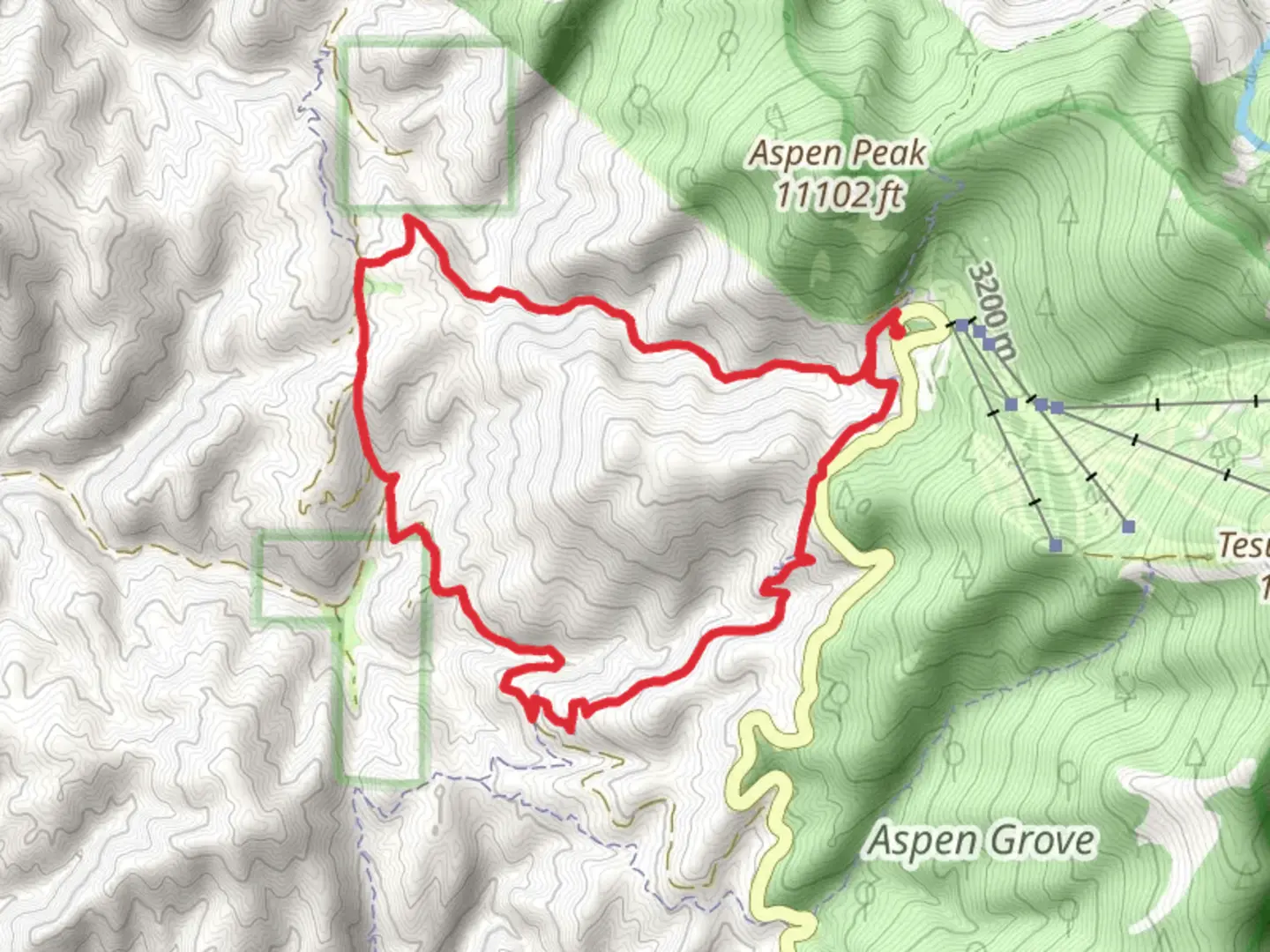 An image depicting the trail Rio en Medio - Winsor Loop Trail and its surrounding area.