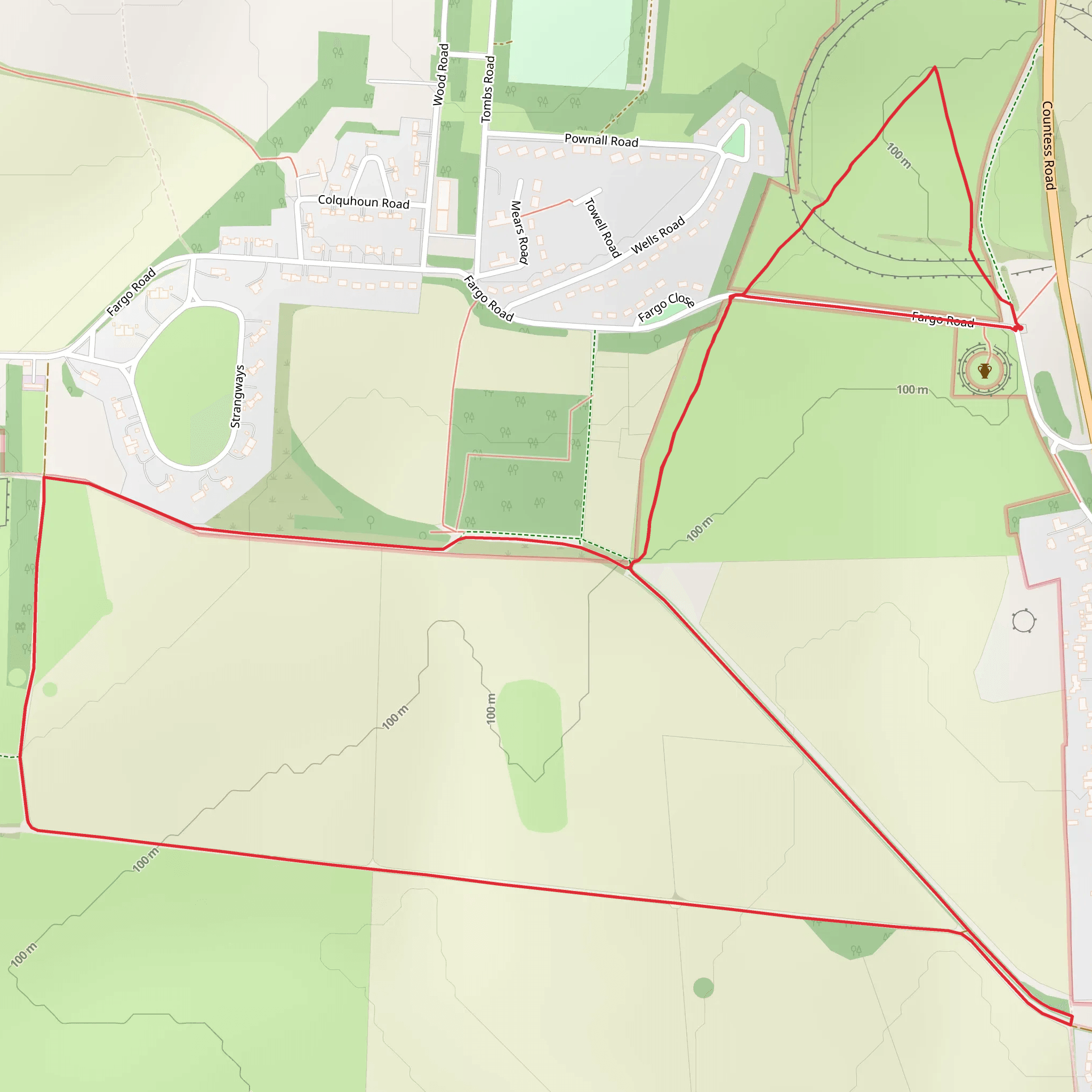 Durrington Walls Loop mobile static map