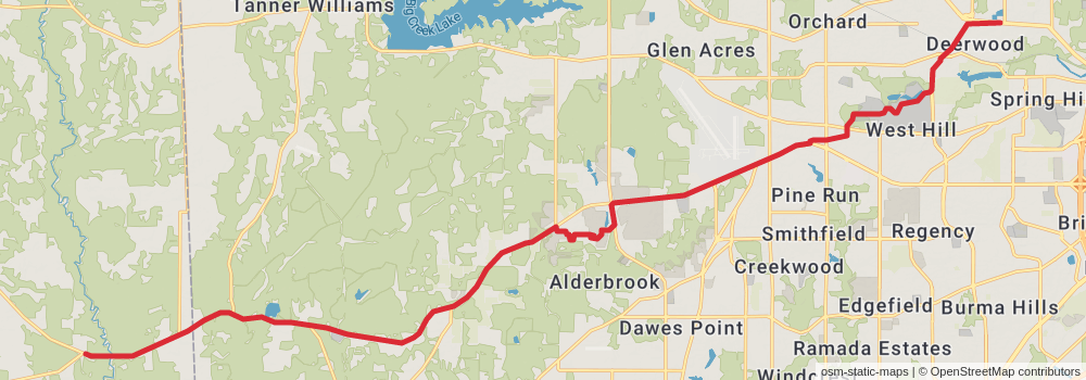 American Perimeter Trail - The South Primary stage 41 Map