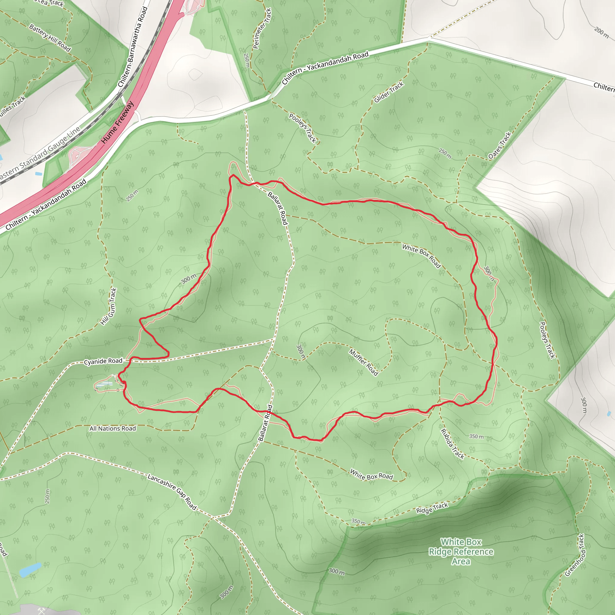 White Box Walking Track mobile static map