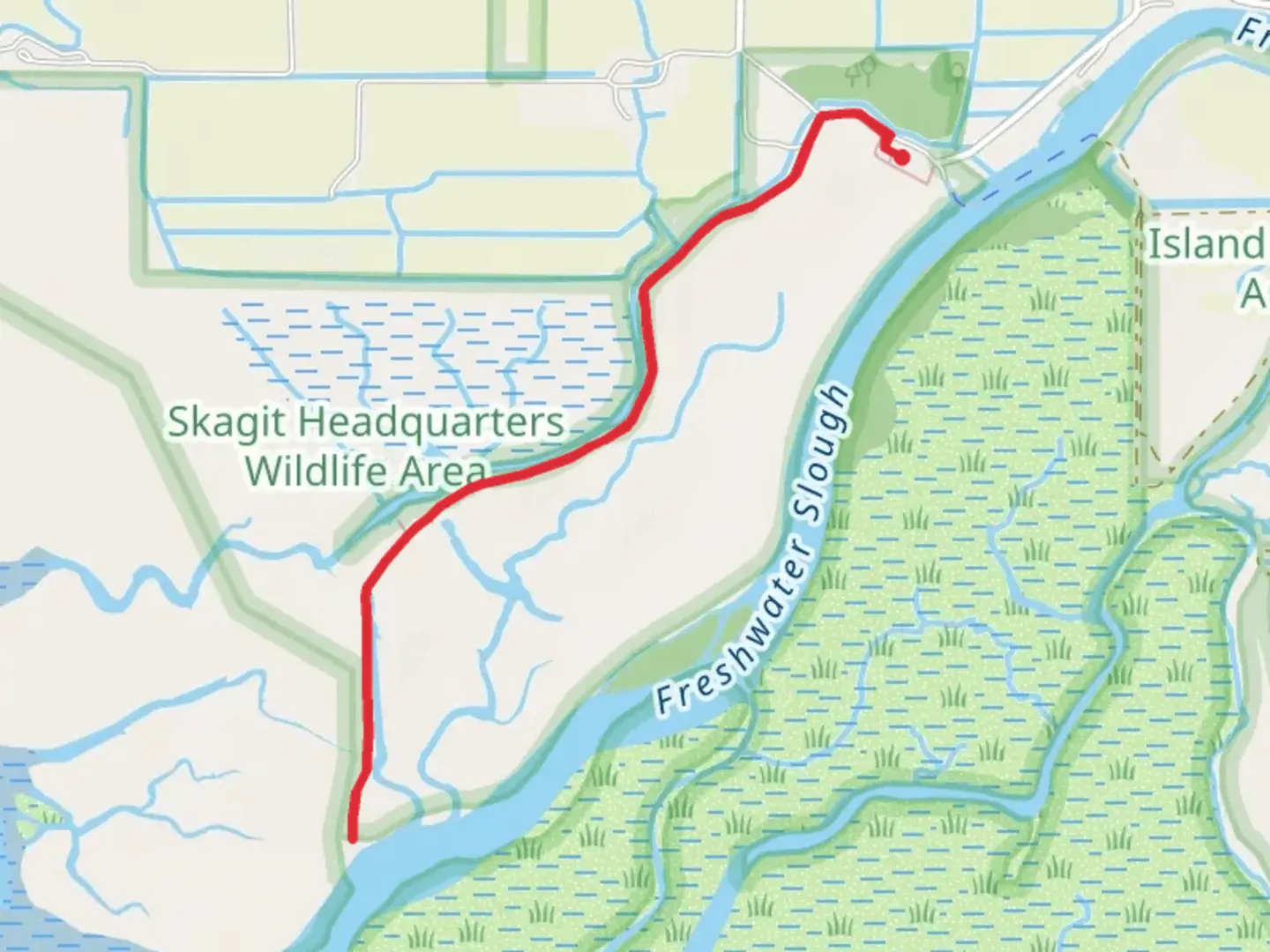 An image depicting the trail Walk along Wiley Slough and its surrounding area.
