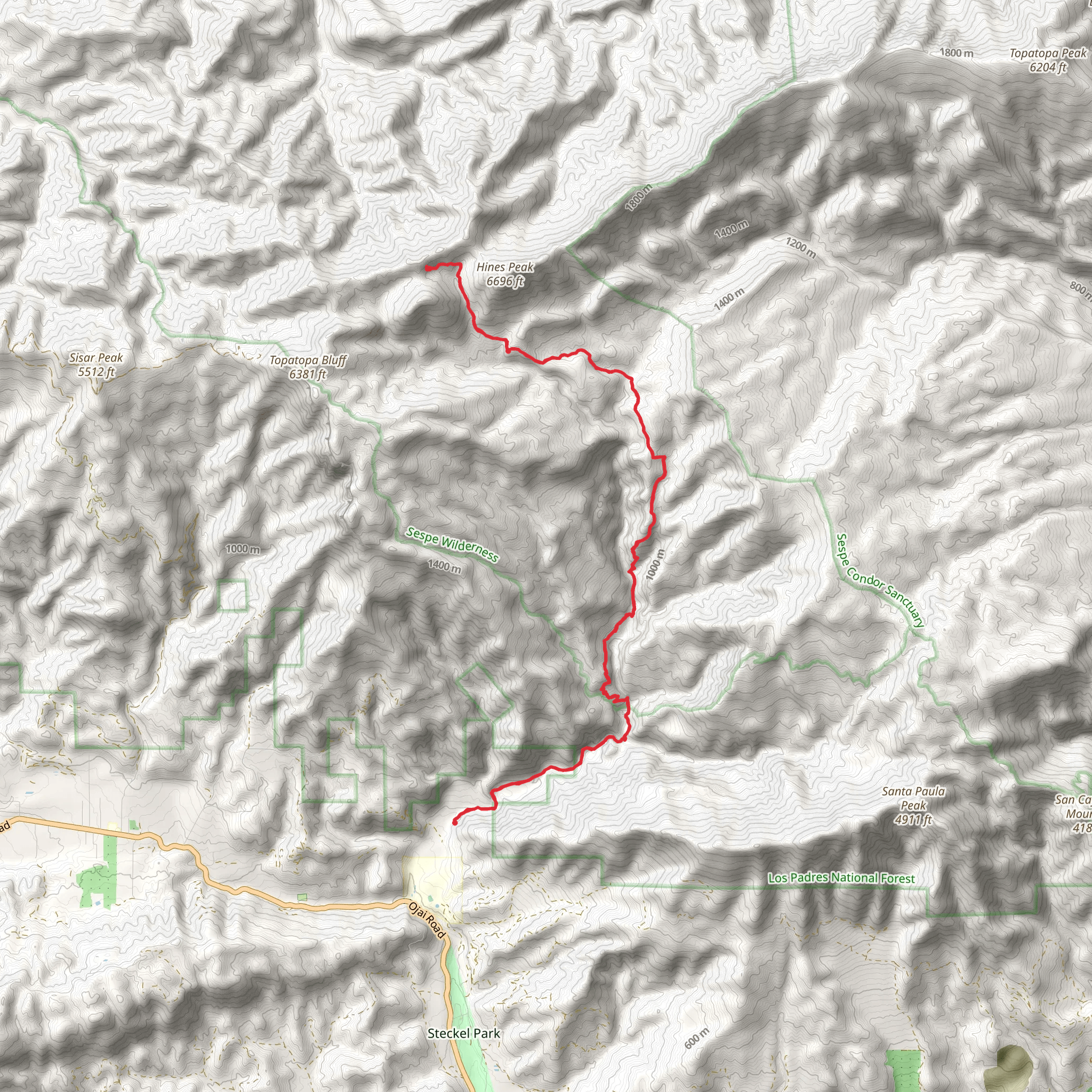 Last Chance Trail via East Fork Trail mobile static map