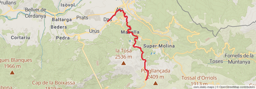GR 150 Tour of Cadí - Moixeró stage 9 Map