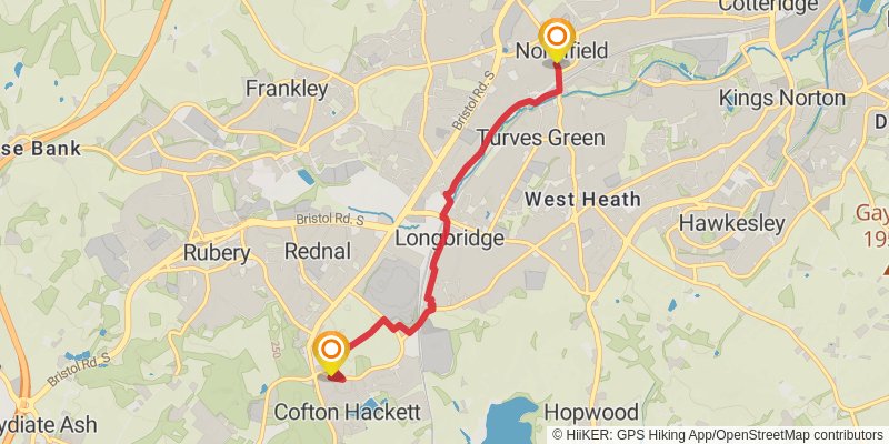 Birmingham Greenway stage 3 Map