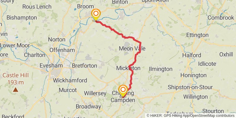 Middleton in Teesdale to Dover Walk stage 25 Map