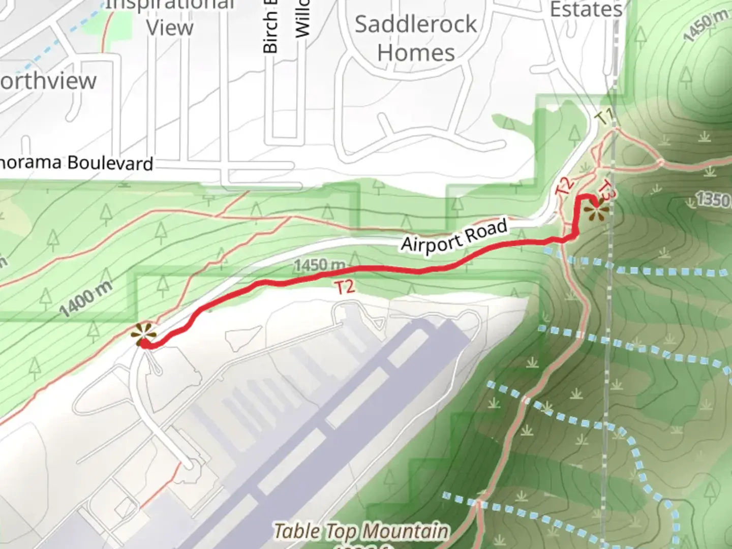 An image depicting the trail Sedona View Trail Out and Back and its surrounding area.