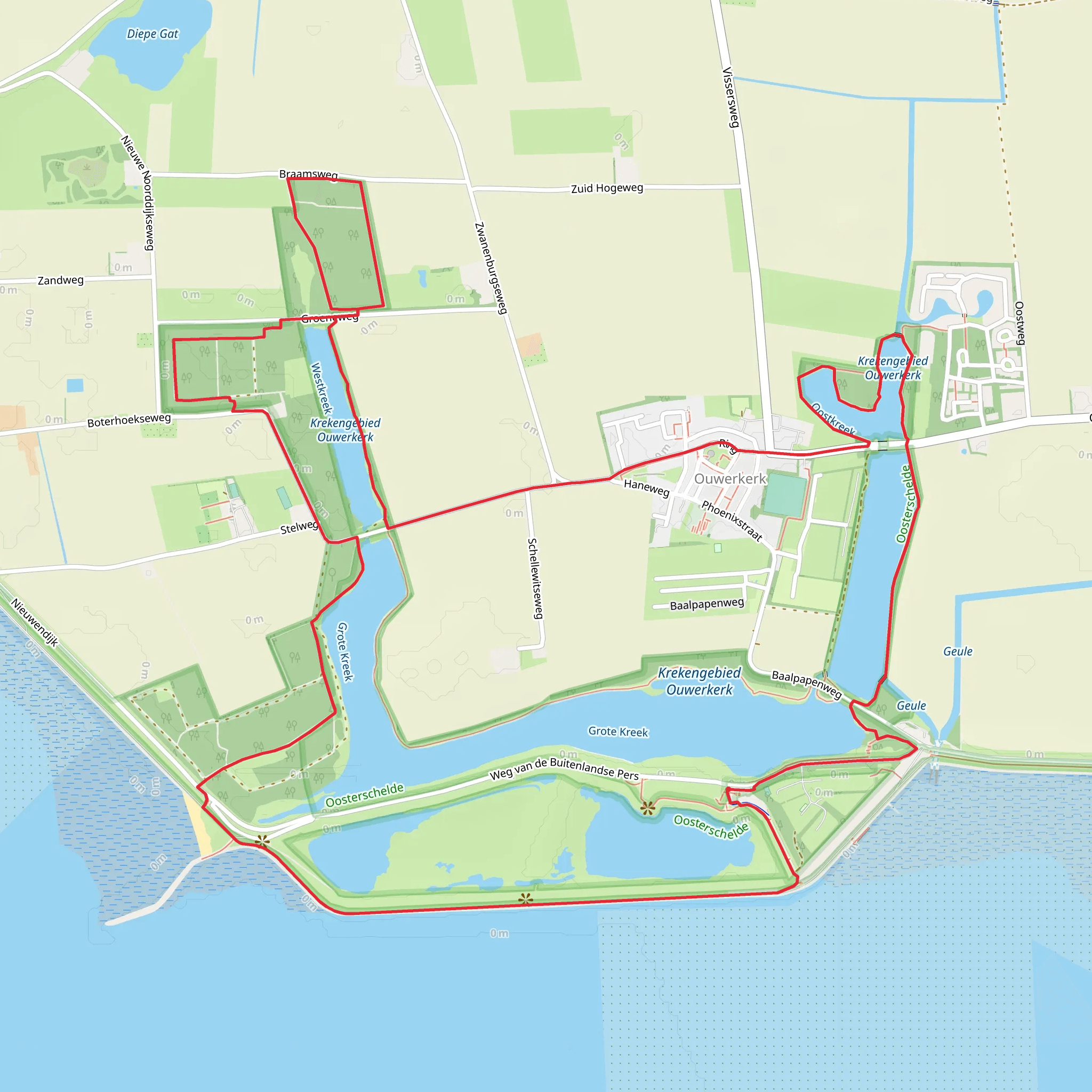 De Kreekoever and Braamsweg Loop mobile static map