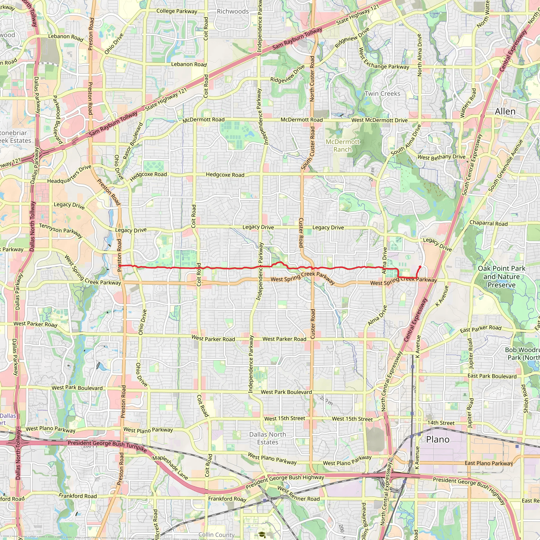 Bluebonnet Trail mobile static map