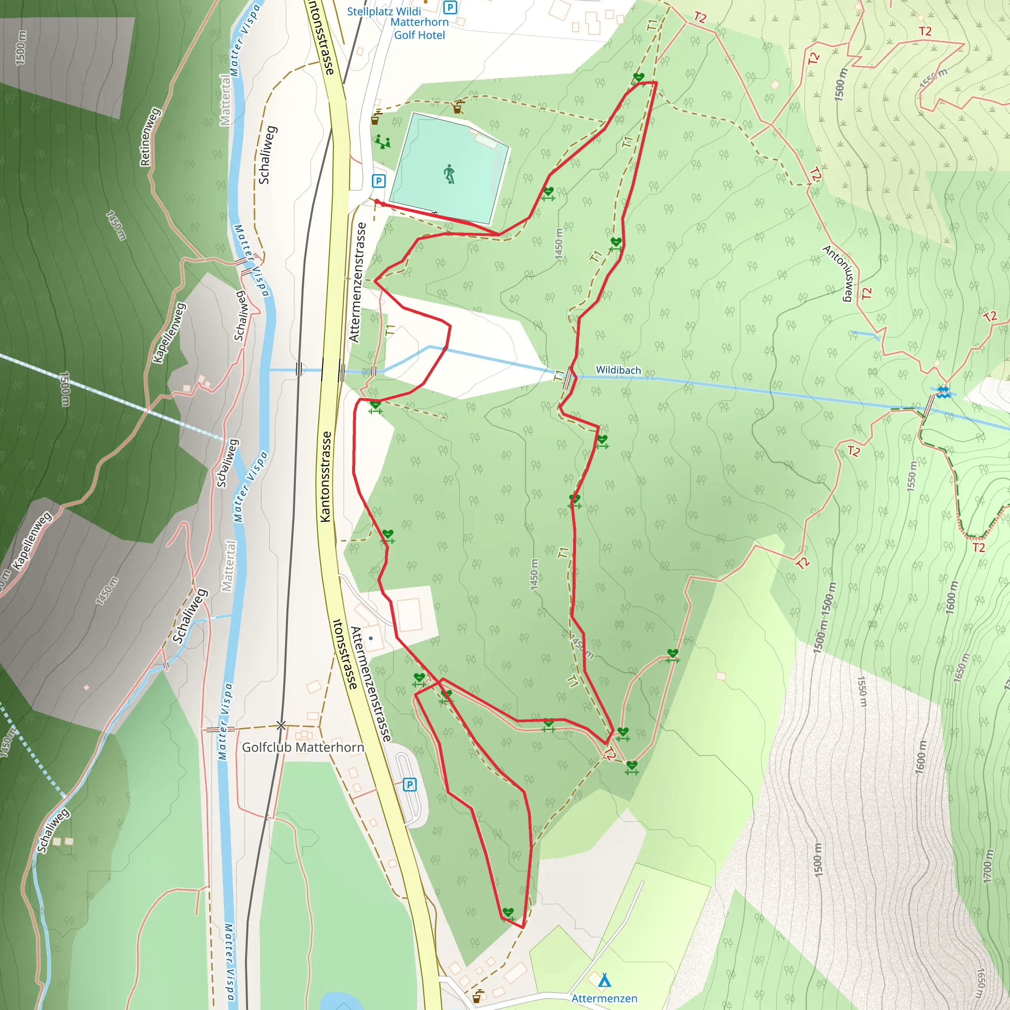Randa Fitness Trail mobile static map