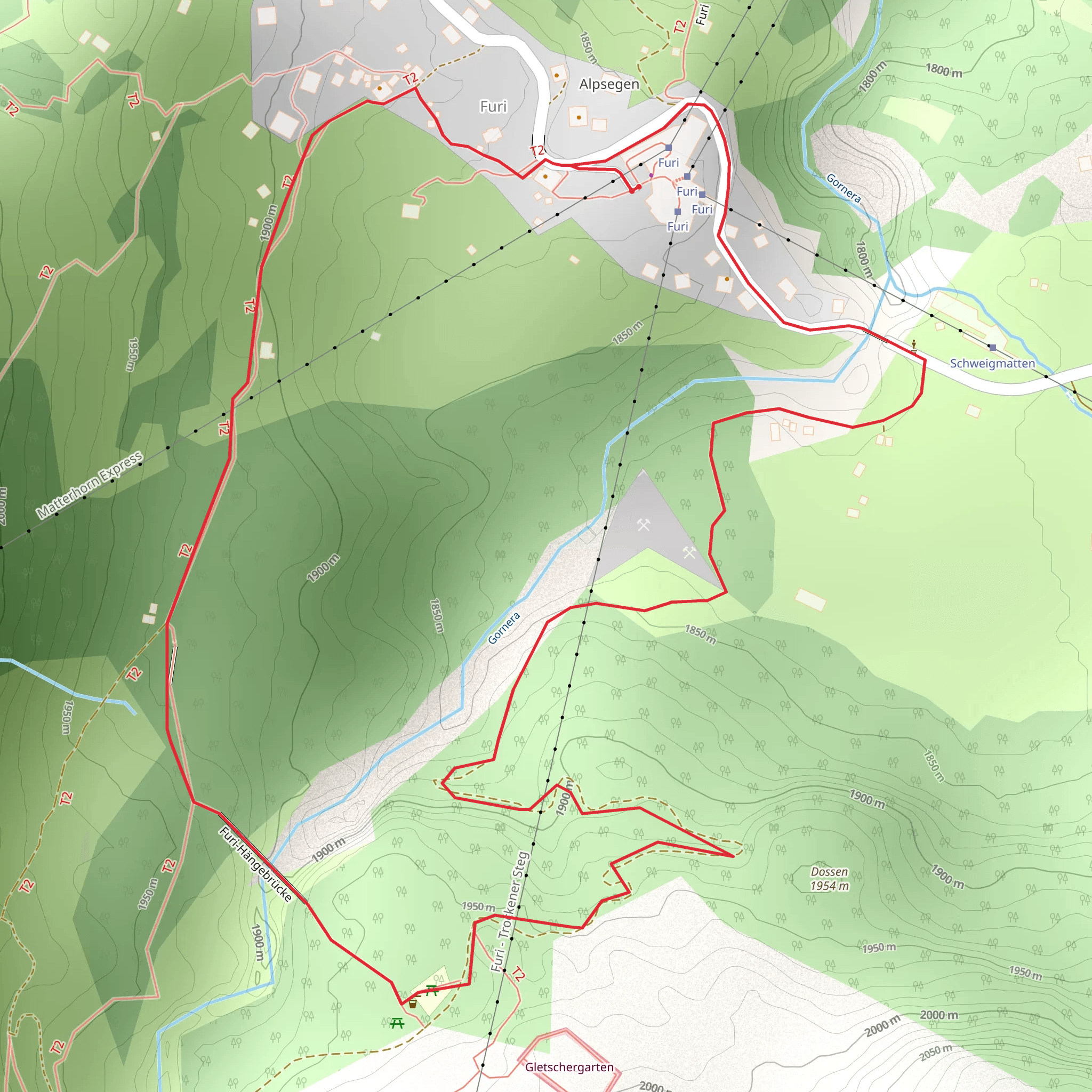 Furi Suspension Bridge Trail - Nr 17a mobile static map