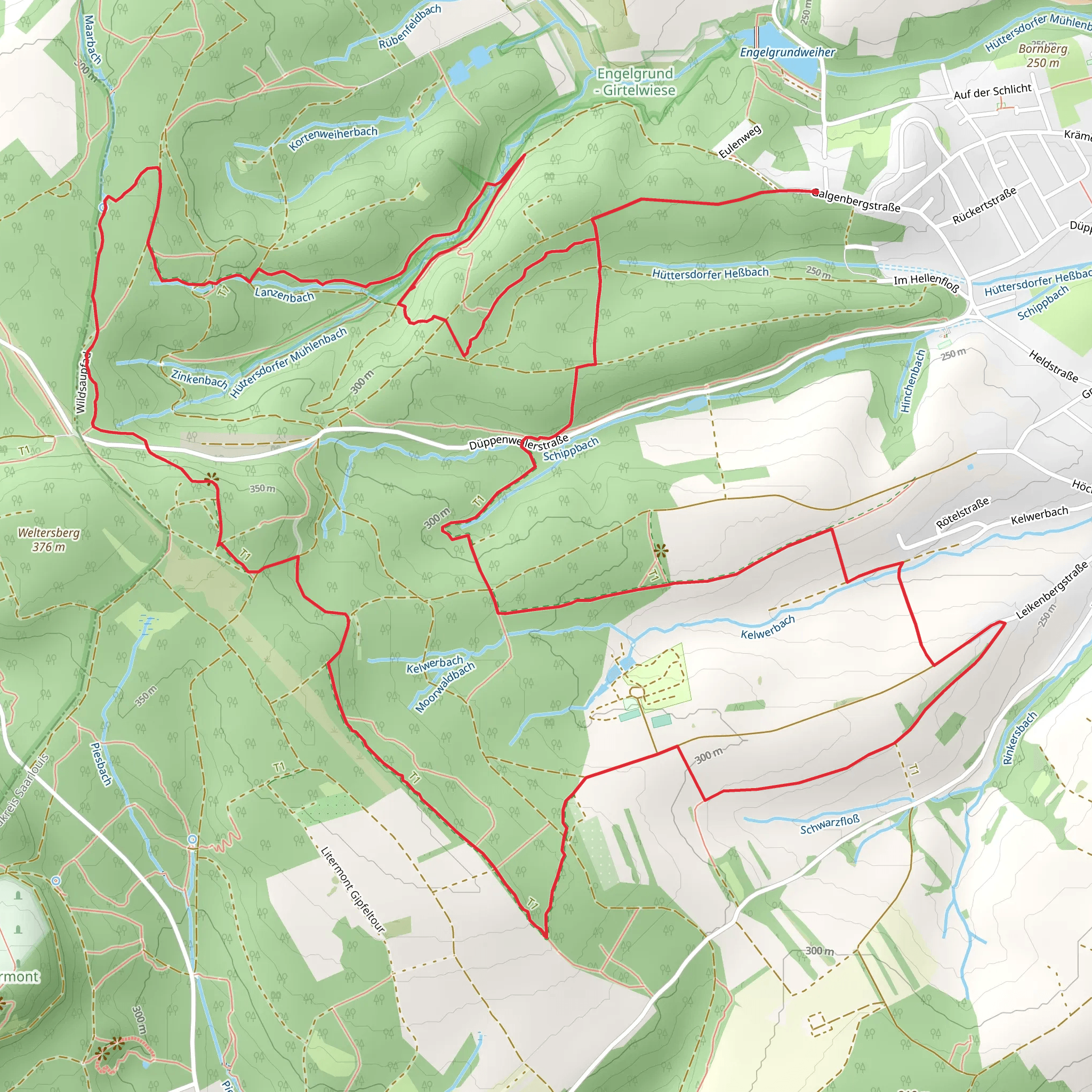 Huttersdorf Forst Loop mobile static map