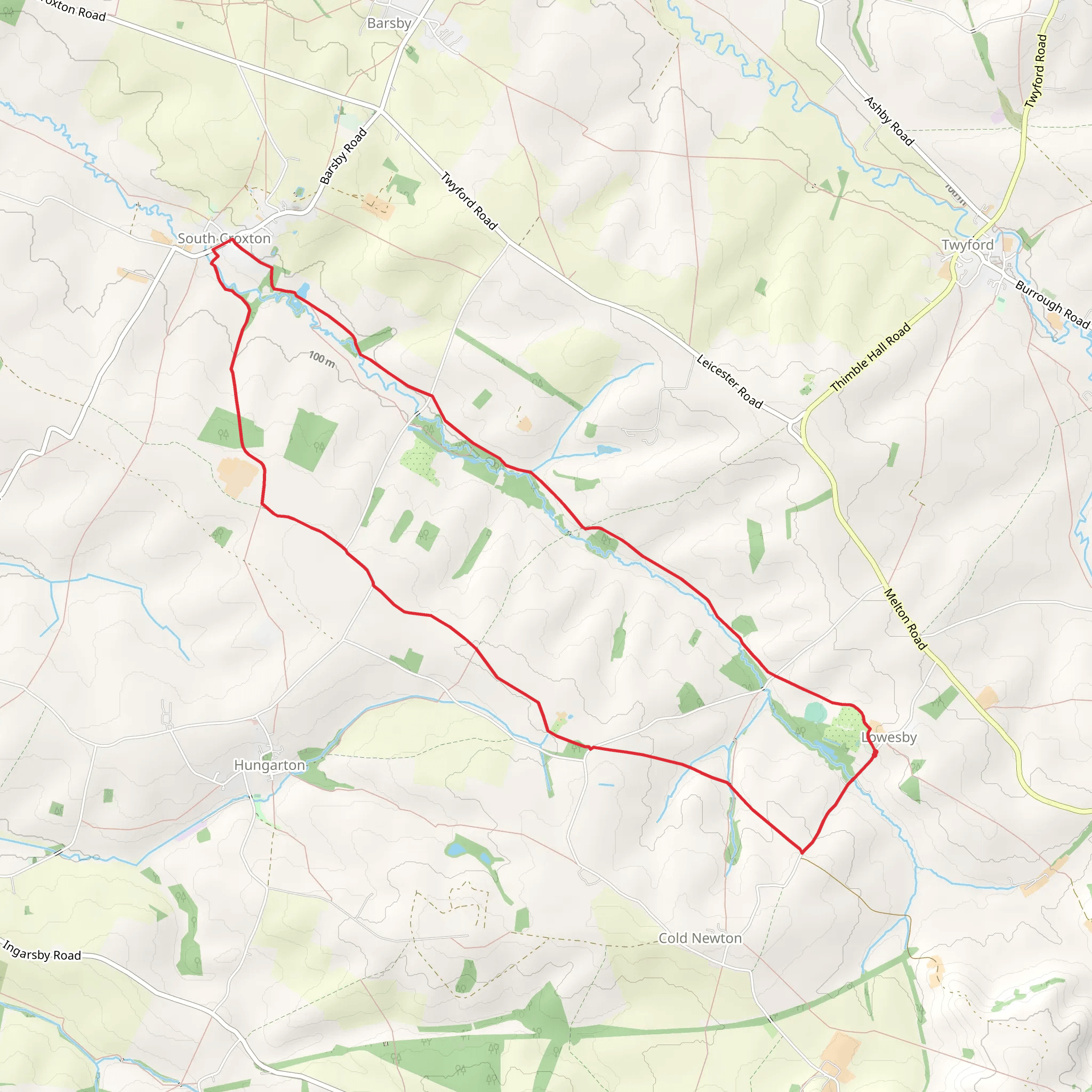 Lowesby and South Croxton mobile static map