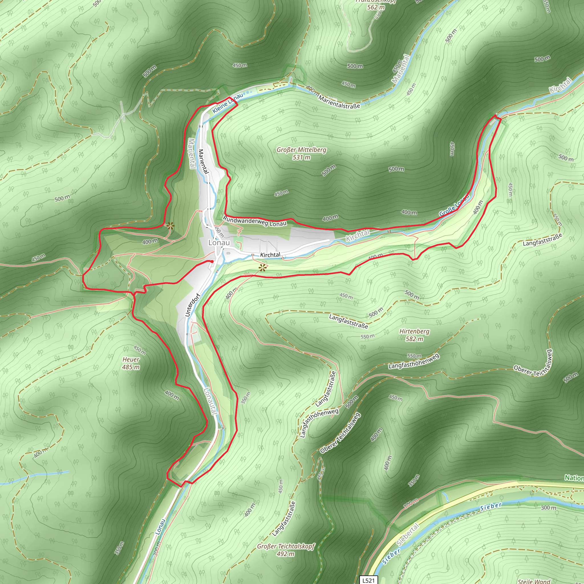 Lonau Circular mobile static map