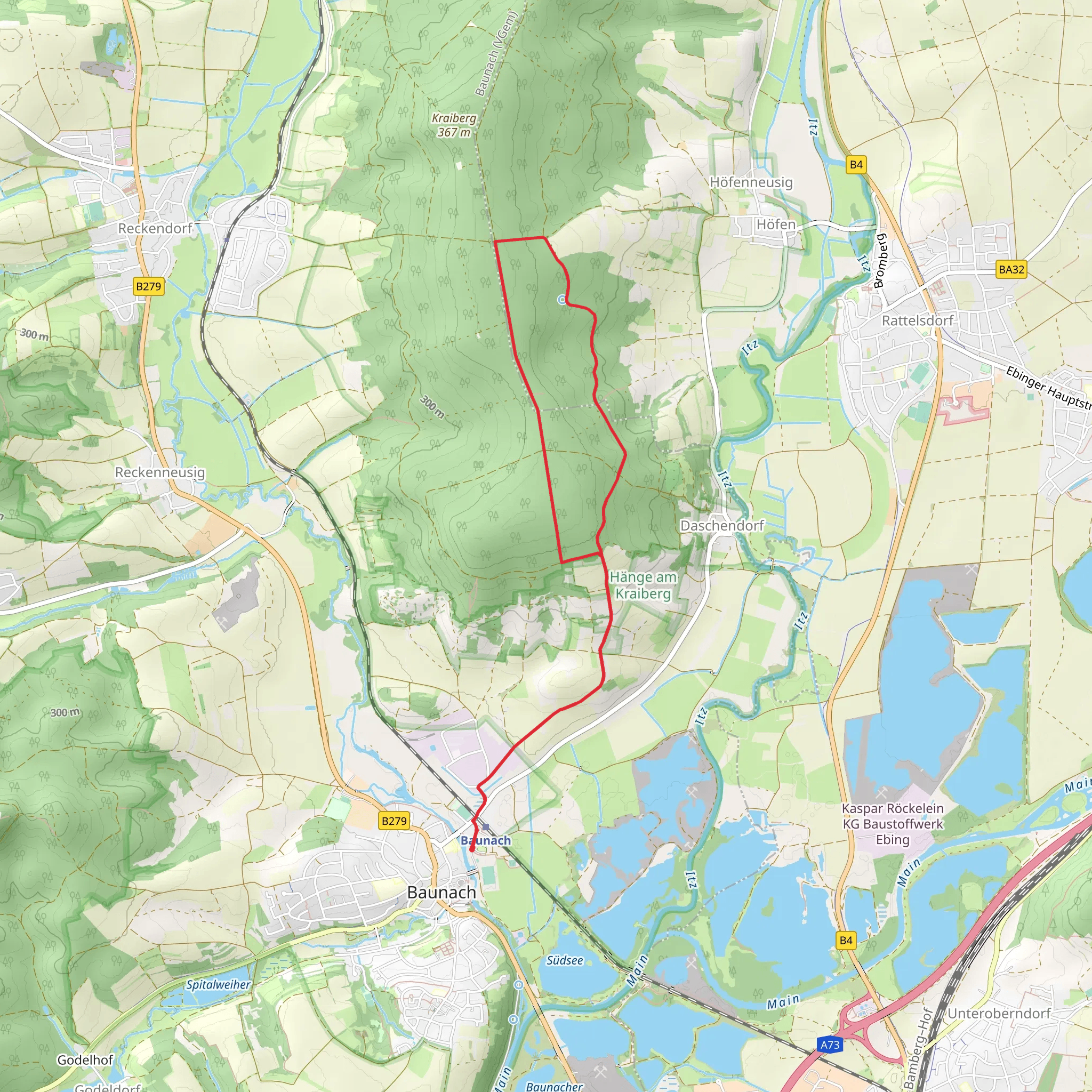 Brauersteig and Kraibergrunde mobile static map