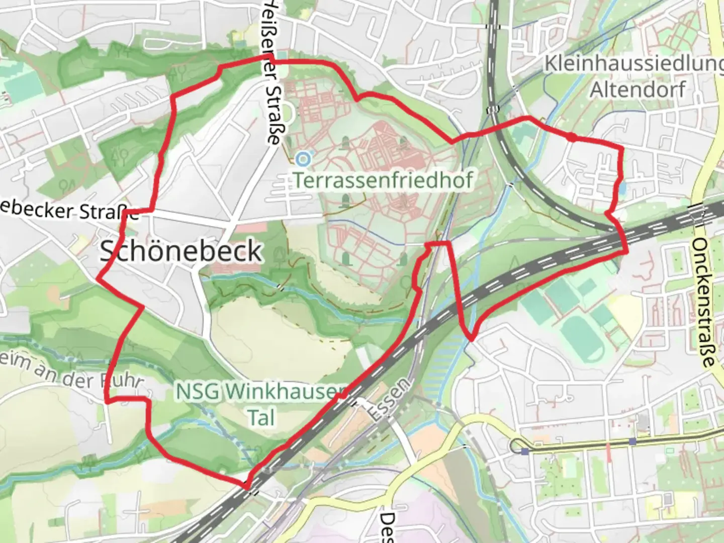 An image depicting the trail St Josef Trail and Pilgerweg Du-E Loop and its surrounding area.