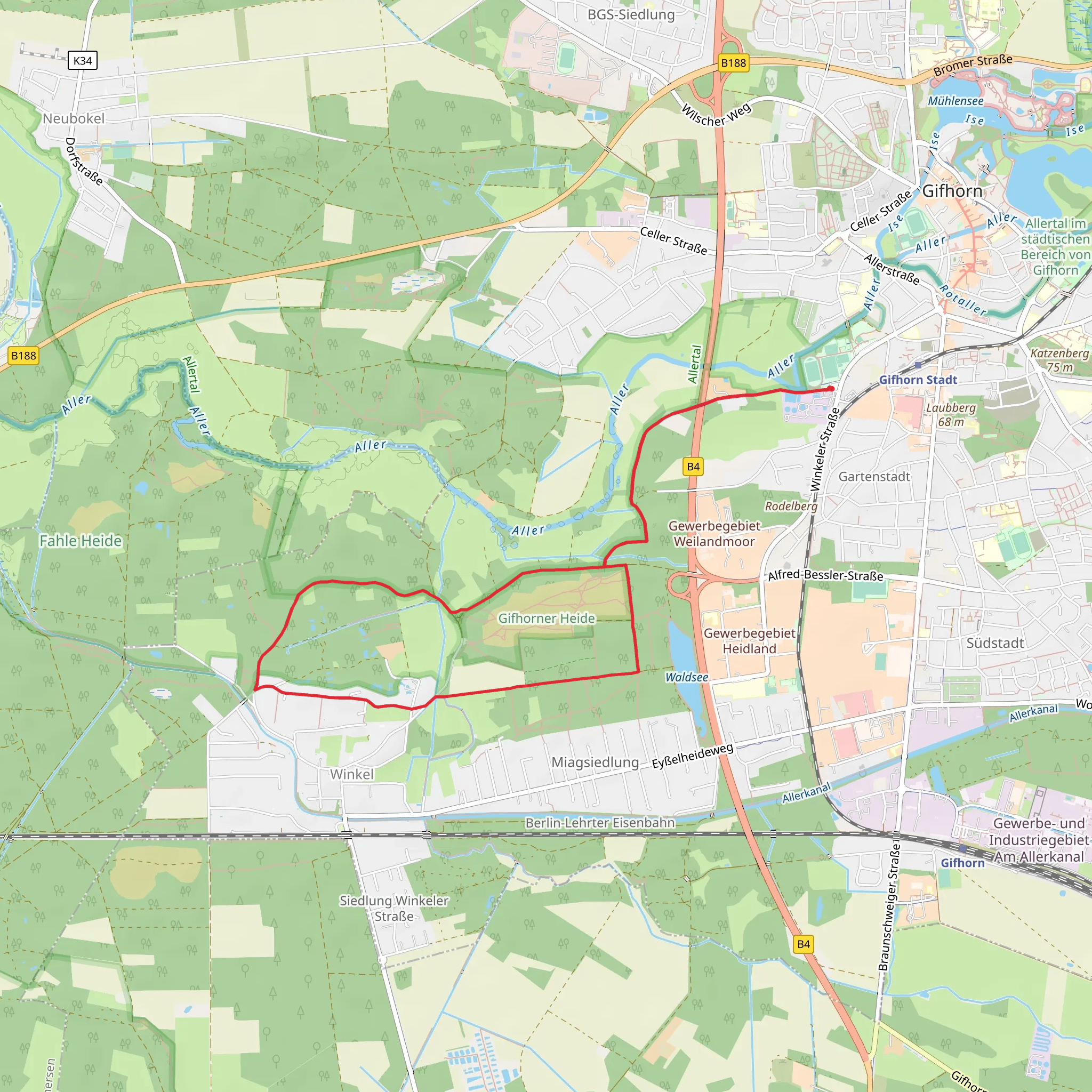 Gifhorner Heide Loop mobile static map