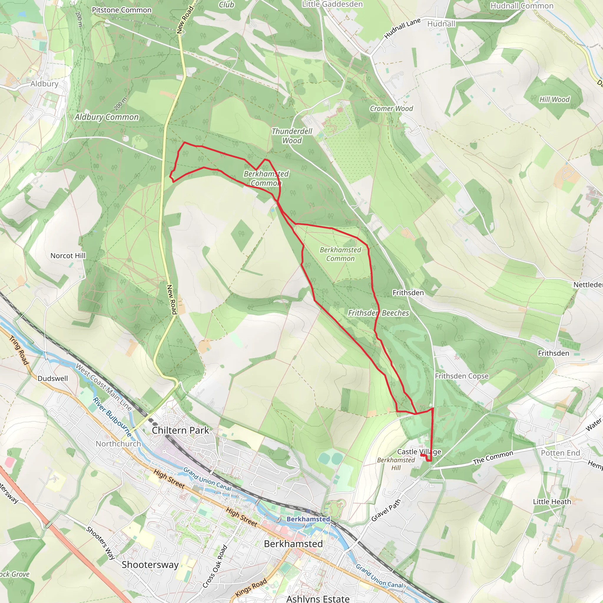 Berkhamstead Common Loop mobile static map